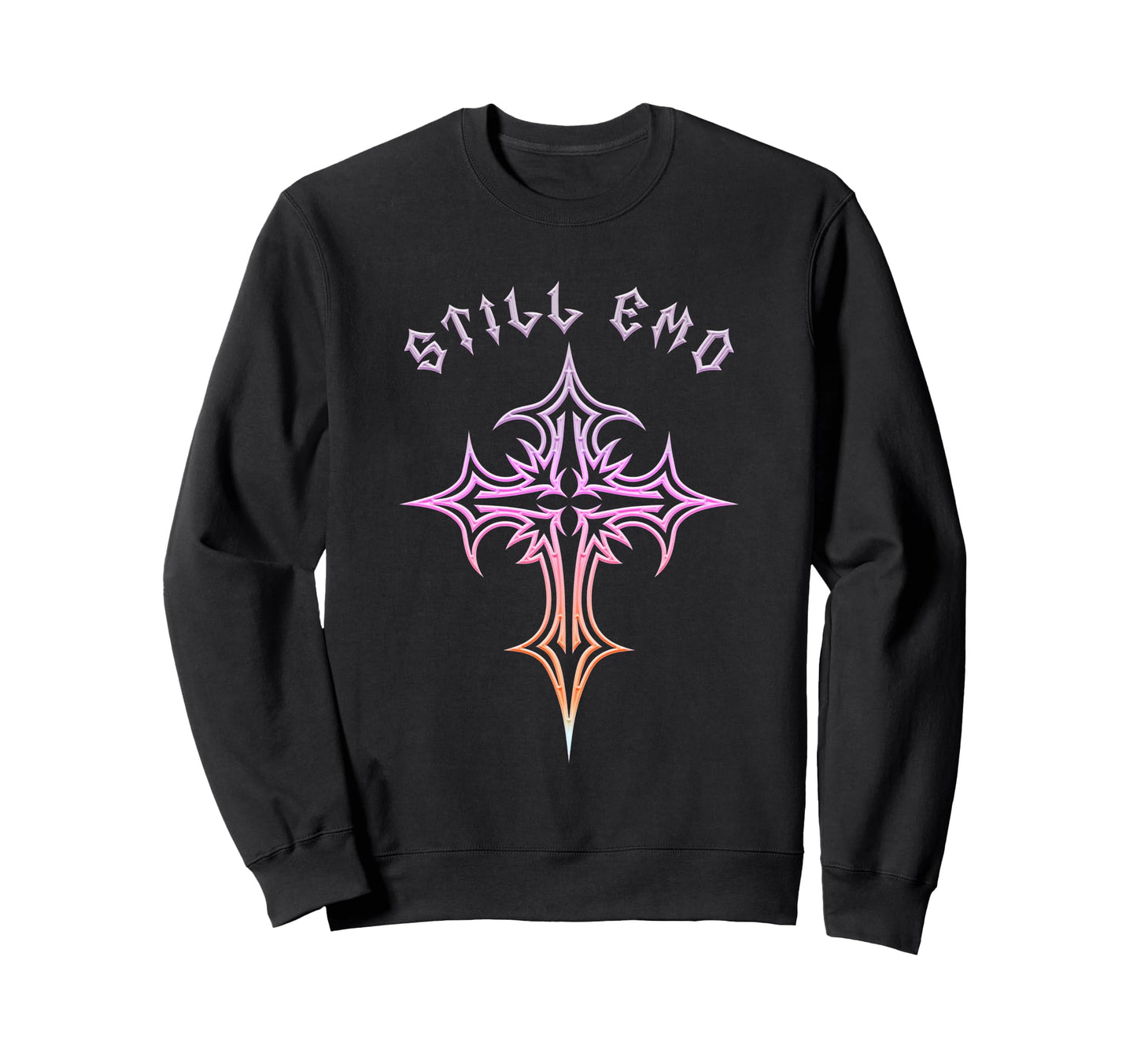 Still Emo Gothic Cross Y2K Sweatshirt - Streetwear Style for Adults - T-Shirt, Sweatshirt, Hoodie