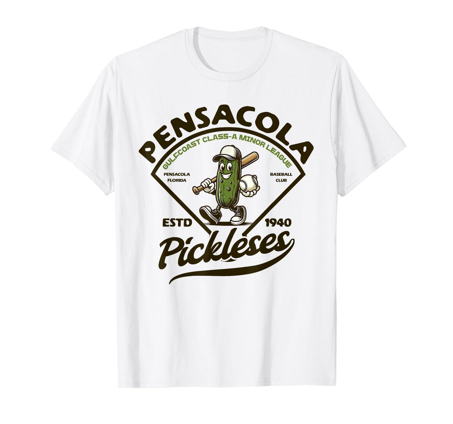 Pensacola Pickles Minor League Baseball T-Shirt - Novelty Apparel Unisex - T-Shirt, Sweatshirt, Hoodie