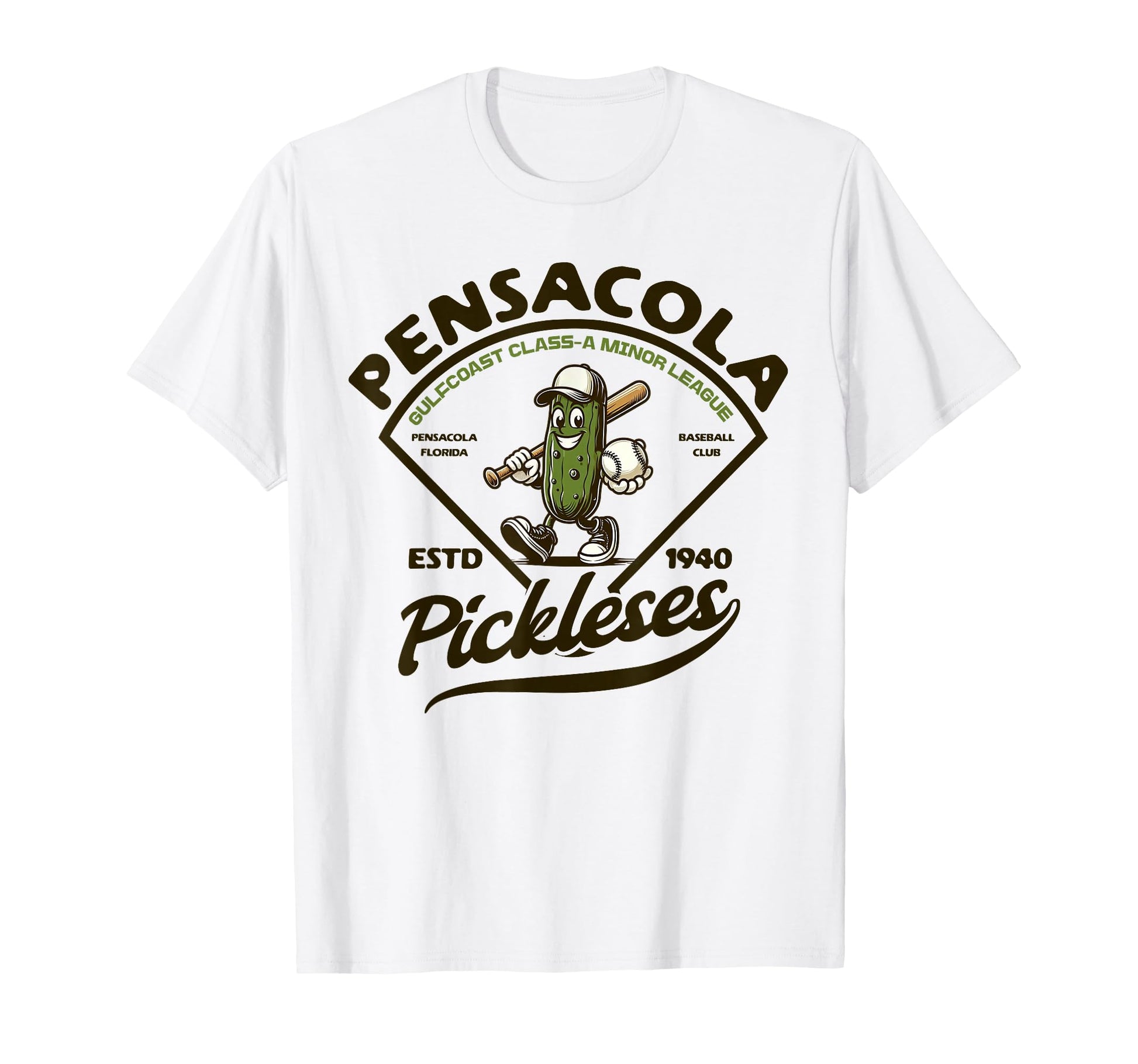 Pensacola Pickles Minor League Baseball T-Shirt - Novelty Apparel Unisex - T-Shirt, Sweatshirt, Hoodie