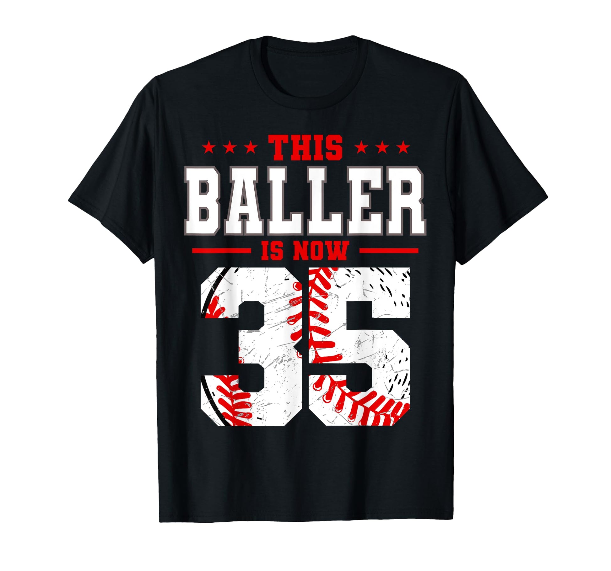 This Baller Is Now 35 Birthday T-Shirt - Aesthetic Graphic Men Women - T-Shirt, Sweatshirt, Hoodie