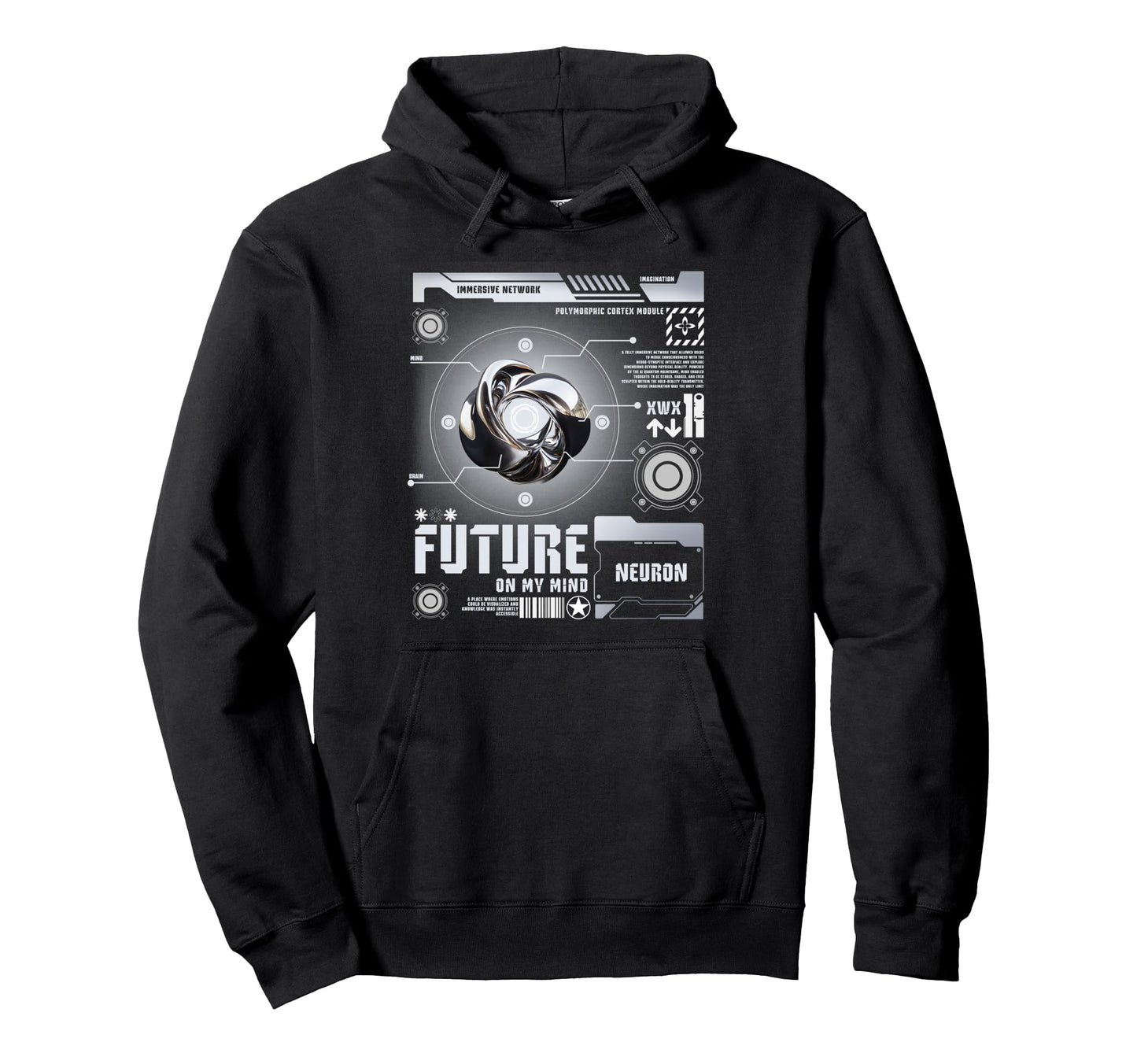 Y2K Future Bold Urban Graffiti Hoodie - Custom Art Print Men Women - T-Shirt, Sweatshirt, Hoodie