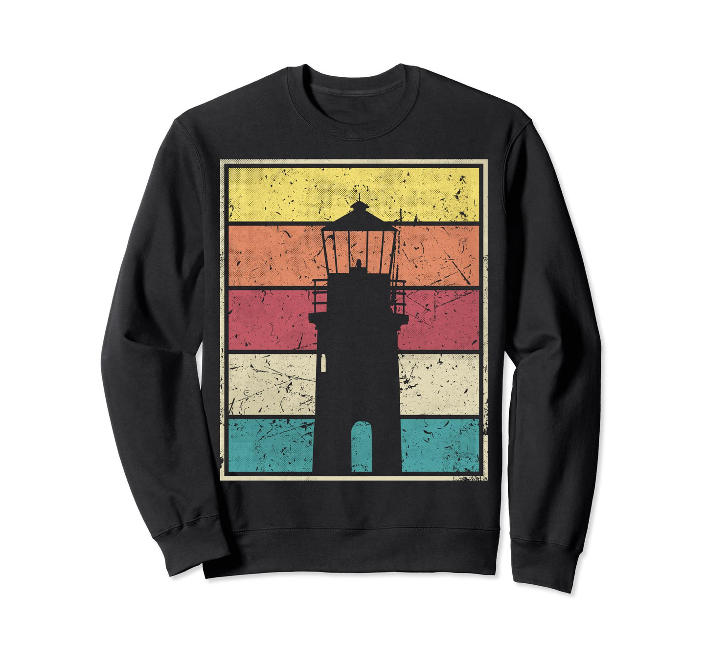 Lighthouse Stripes Sweatshirt - Minimalist Print Men Women - T-Shirt, Sweatshirt, Hoodie