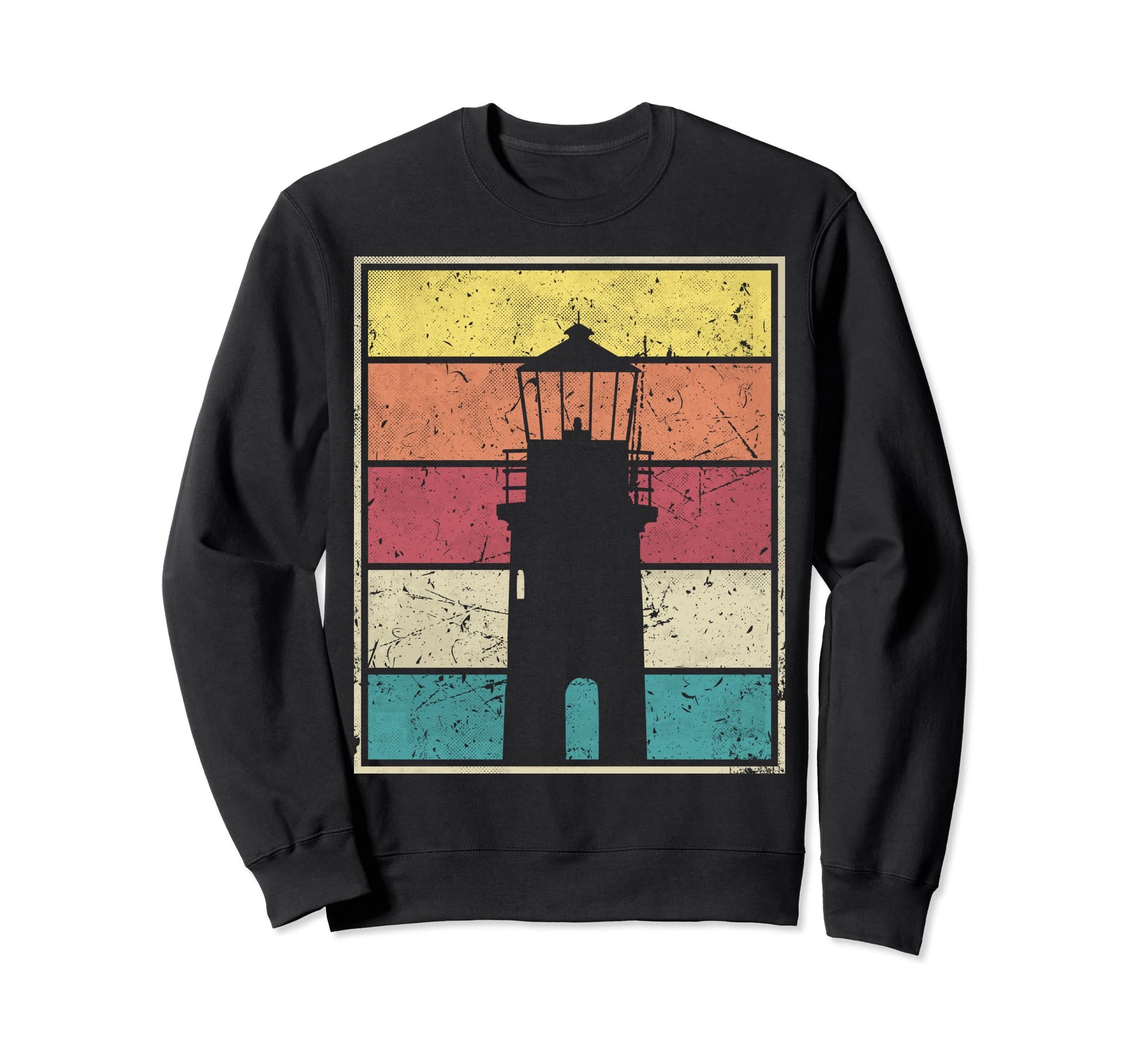 Lighthouse Stripes Sweatshirt - Minimalist Print Men Women - T-Shirt, Sweatshirt, Hoodie
