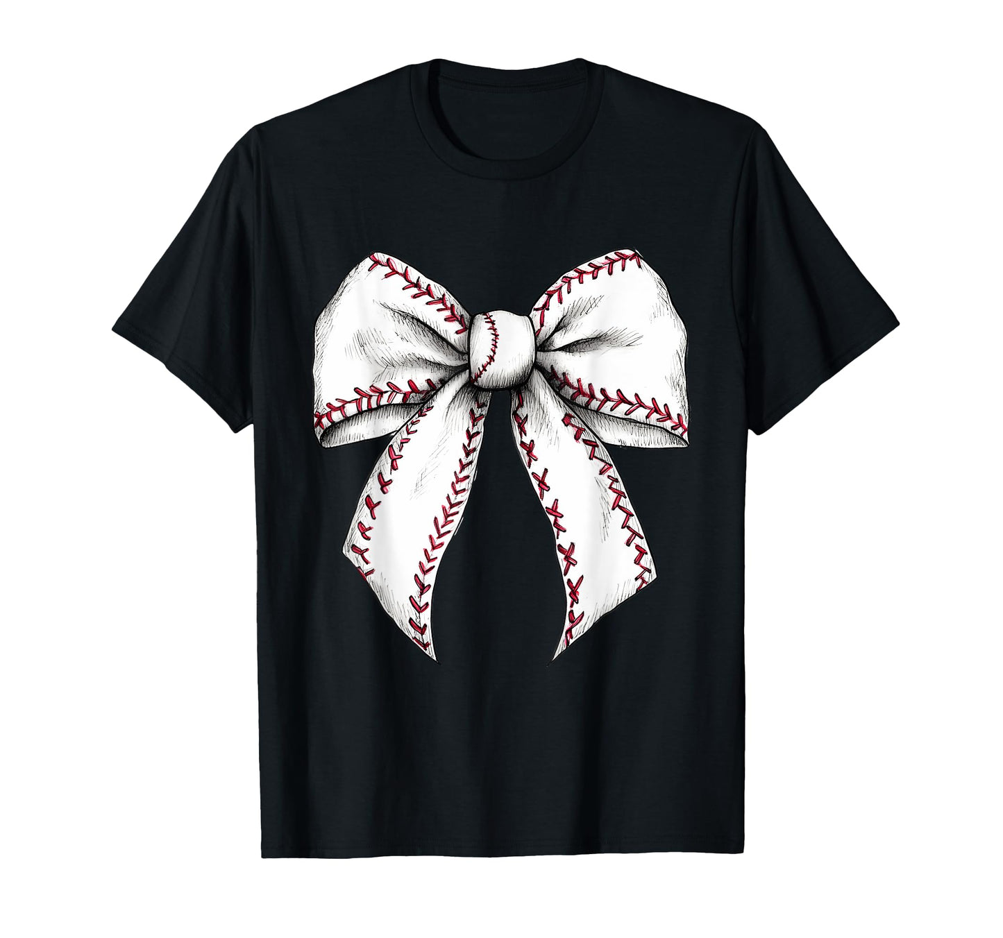 Baseball Coquette Bow Baseball Game T-Shirt - Graphic Print Men Women - T-Shirt, Sweatshirt, Hoodie