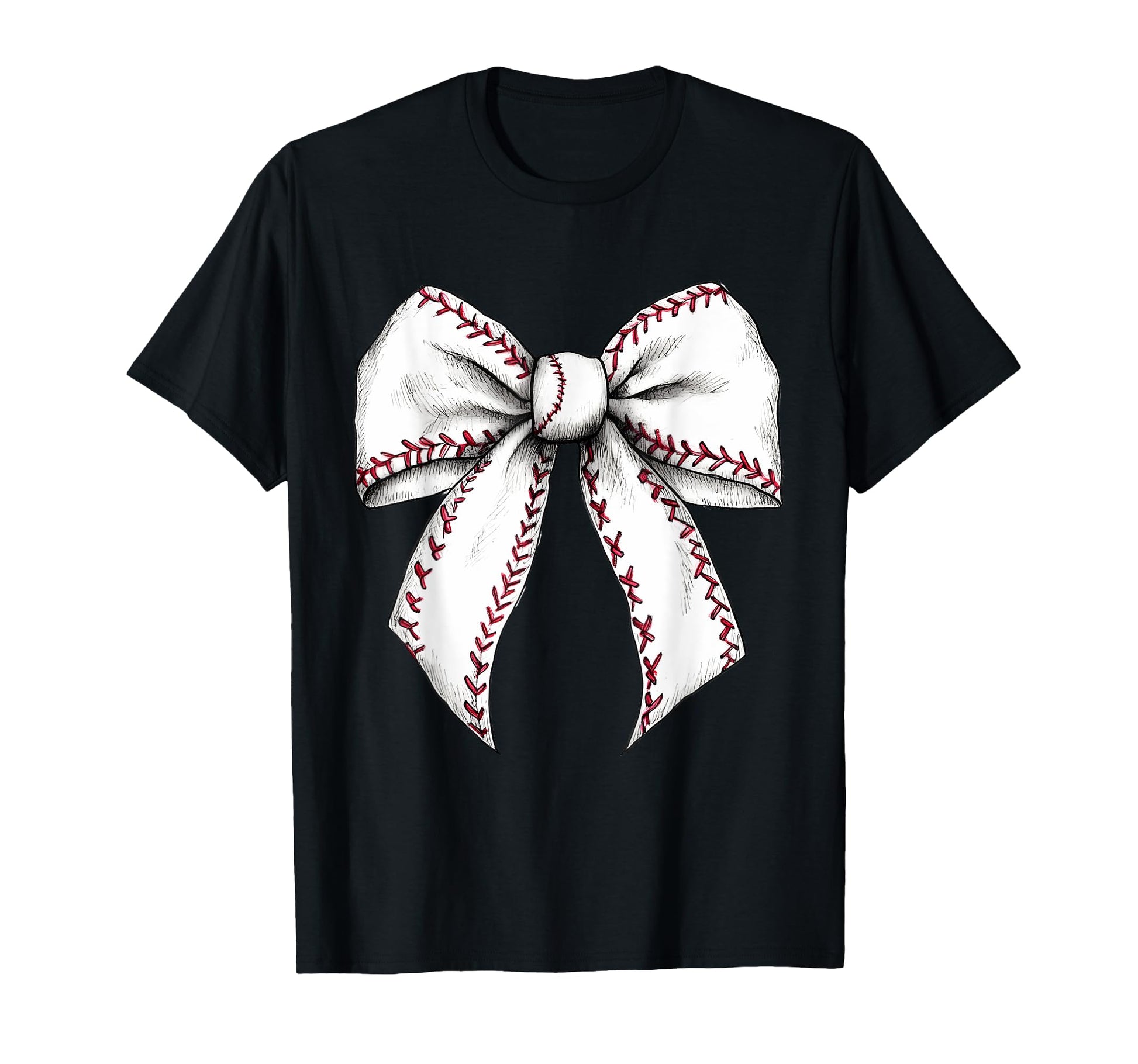 Baseball Coquette Bow Baseball Game T-Shirt - Graphic Print Men Women - T-Shirt, Sweatshirt, Hoodie