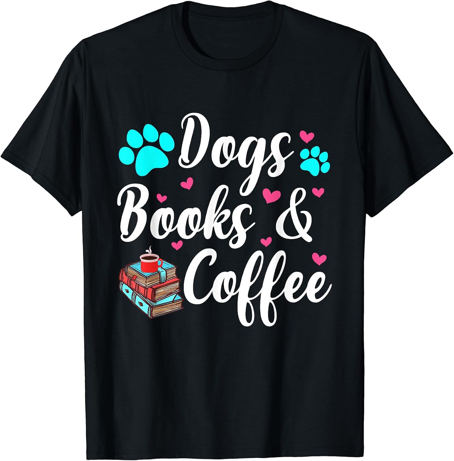 Funny Dog Books Coffee Costume - Adult & Kids T-Shirts, Sweatshirts & Hoodies apparel design preview 1