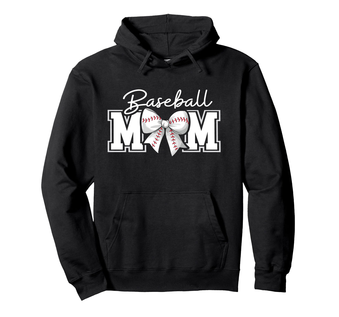 Baseball Coquette Bow Baseball Mom Game Day Hoodie - Unique Graphic Unisex - T-Shirt, Sweatshirt, Hoodie