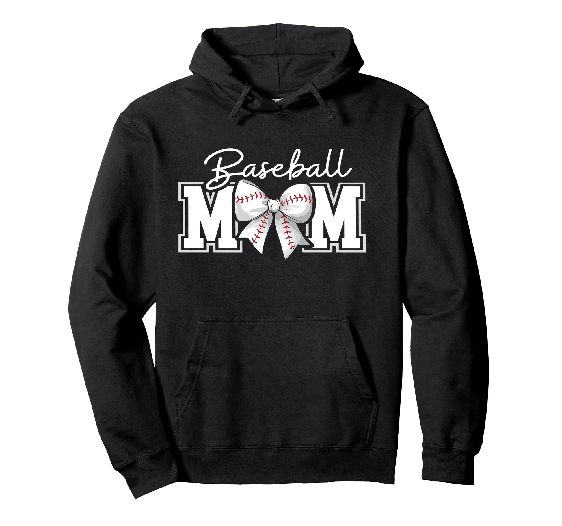 Baseball Coquette Bow Baseball Mom Game Day Hoodie - Unique Graphic Unisex - T-Shirt, Sweatshirt, Hoodie