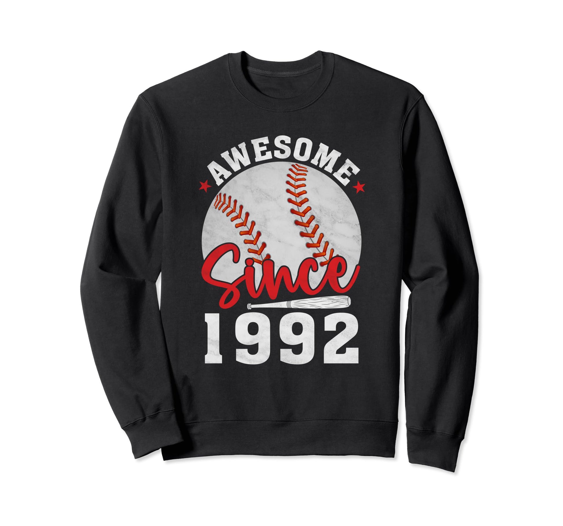 Awesome Since 1992 Funny Baseball Sweatshirt - Graphic Print Men Women - T-Shirt, Sweatshirt, Hoodie
