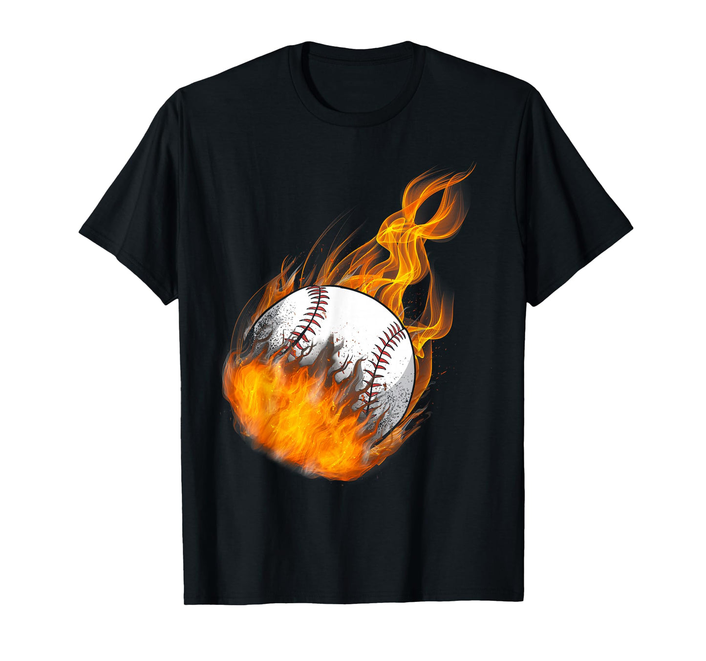 Baseball Fan Fire T-Shirt - Graphic Print for Adults - T-Shirt, Sweatshirt, Hoodie