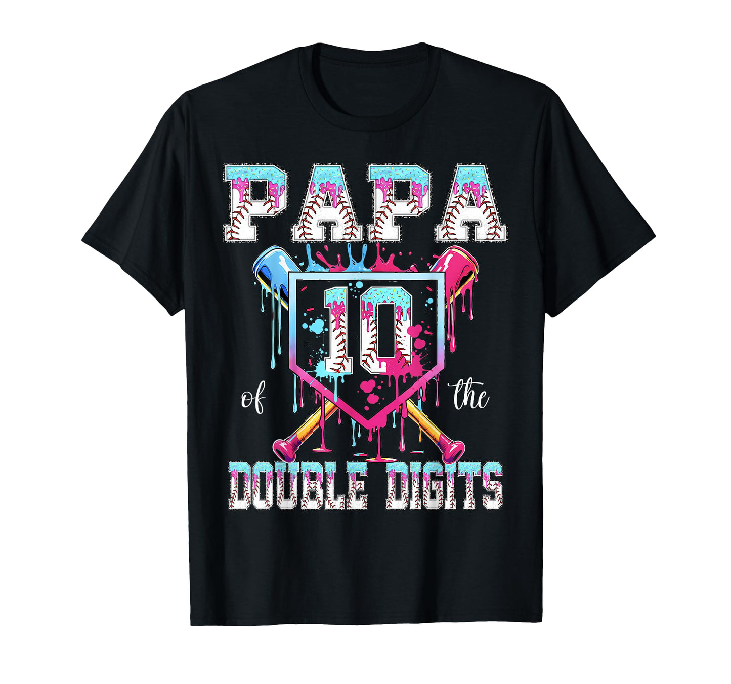 Papa Double Digits 10Th Birthday T-Shirt - Aesthetic Graphic Unisex - T-Shirt, Sweatshirt, Hoodie