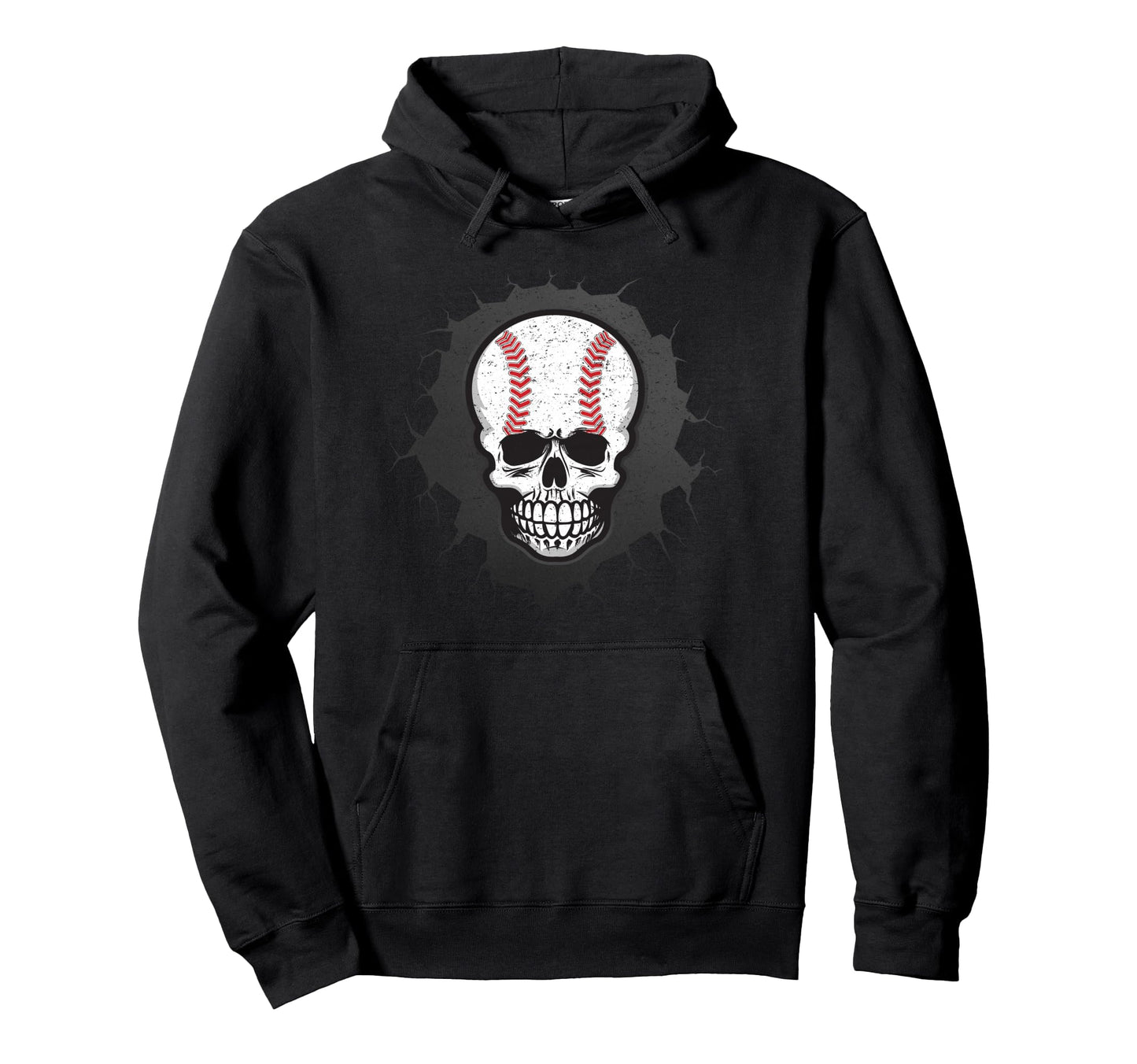 Baseball Skeleton Skull Halloween Hoodie - Casual Everyday Wear Unisex - T-Shirt, Sweatshirt, Hoodie