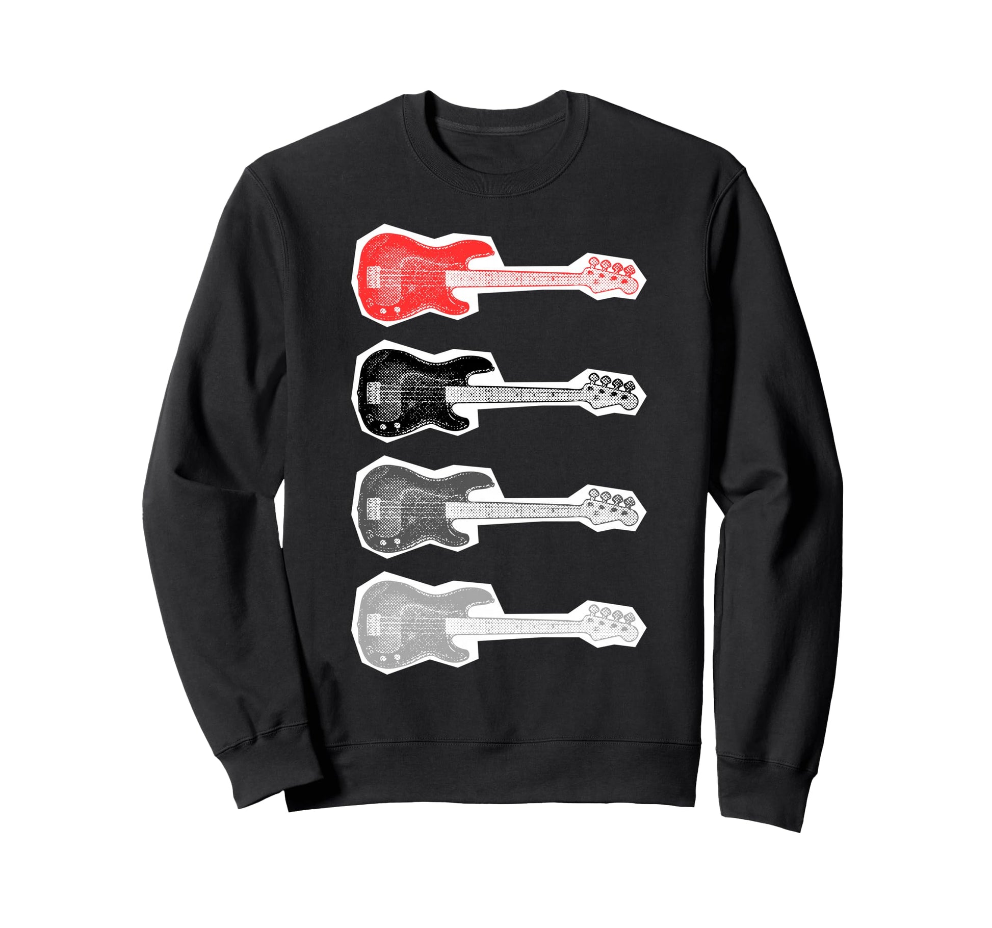 Grunge Guitar Lover Distressed Rock Sweatshirt - Fun Novelty Design Unisex - T-Shirt, Sweatshirt, Hoodie