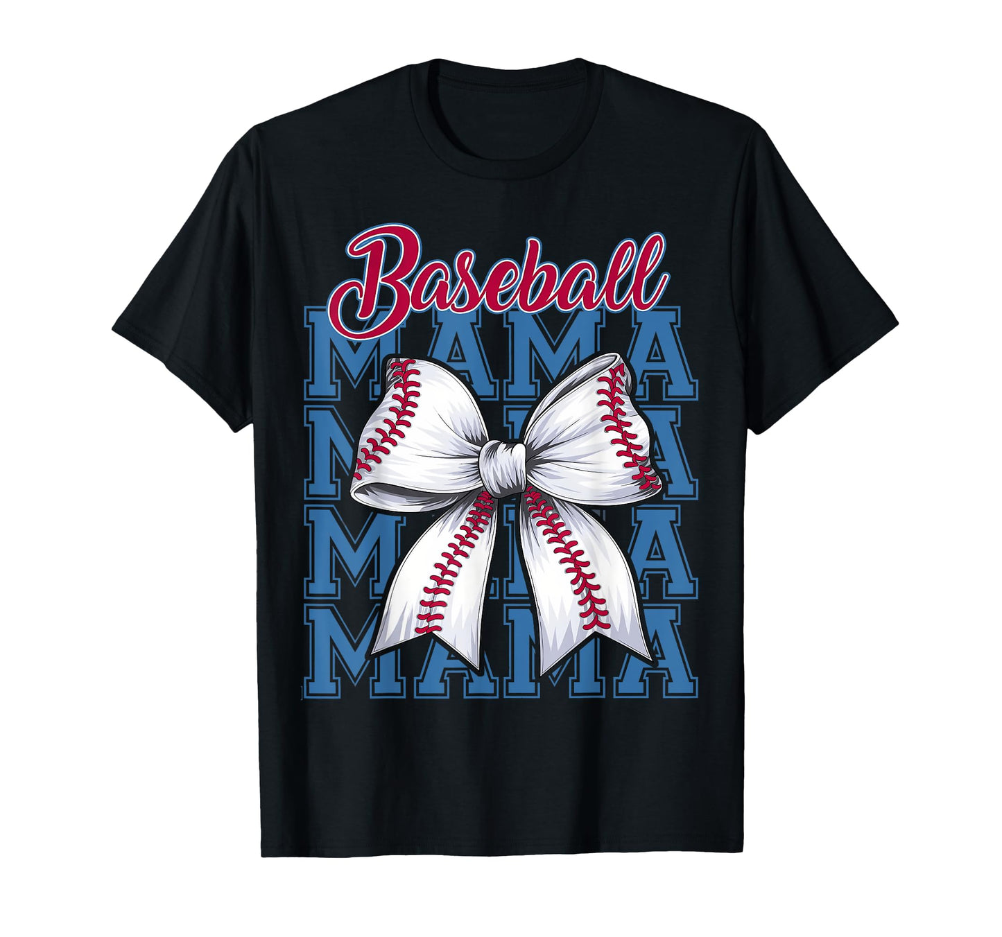 Baseball Mama Coquette Bow Mothers Day T-Shirt - Fun Novelty Design Unisex - T-Shirt, Sweatshirt, Hoodie