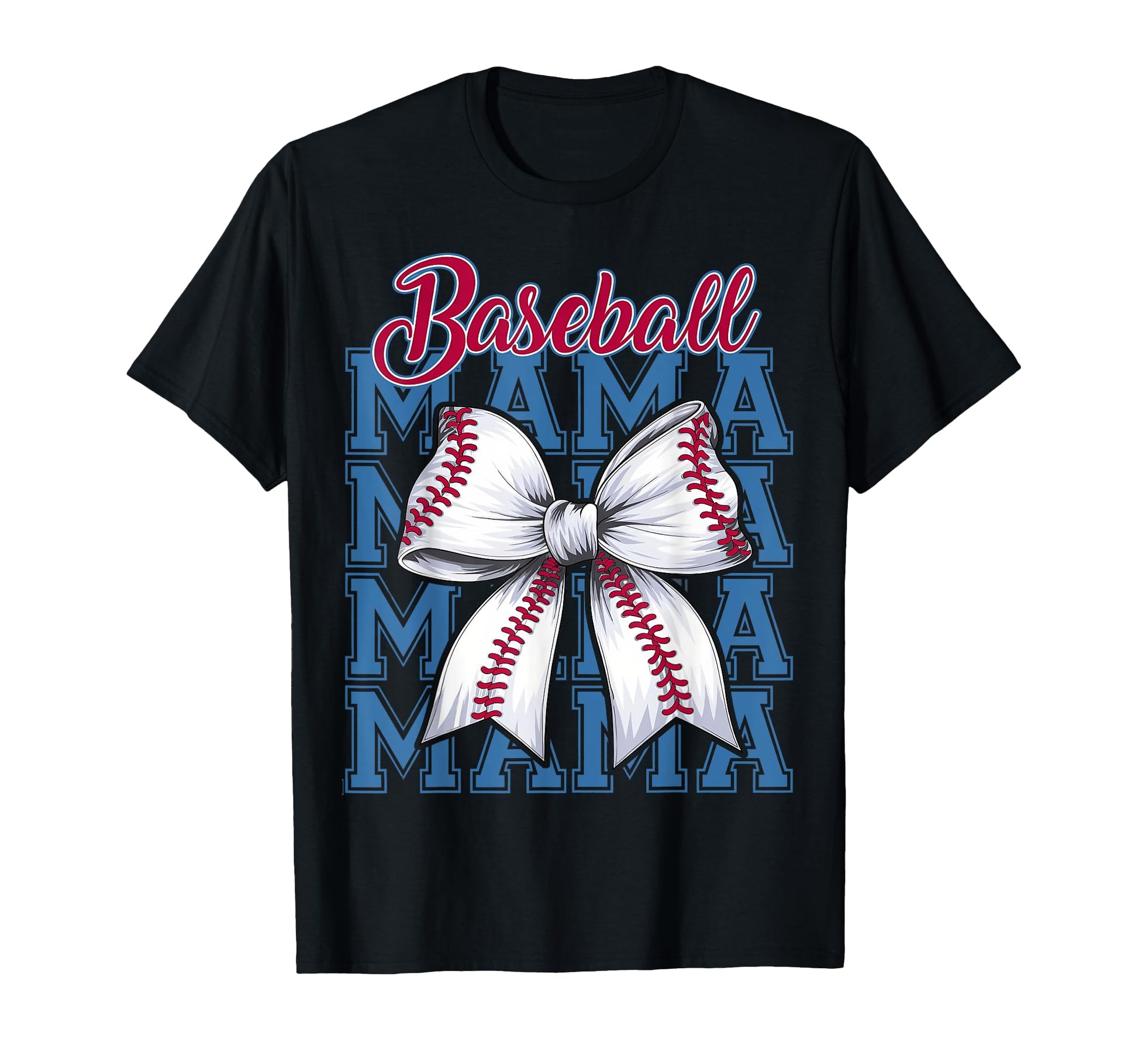 Baseball Mama Coquette Bow Mothers Day T-Shirt - Fun Novelty Design Unisex - T-Shirt, Sweatshirt, Hoodie