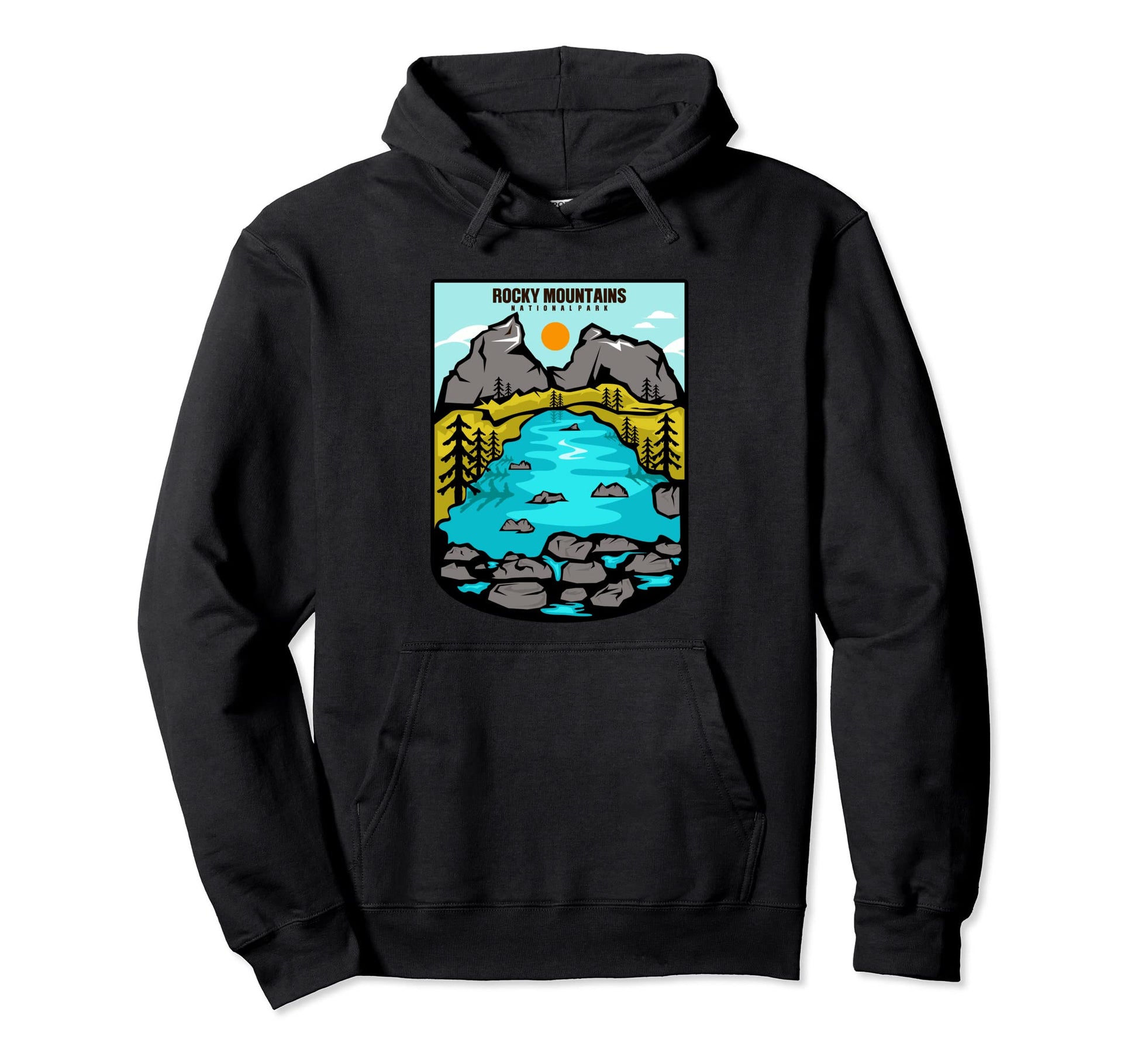 Rocky Mountains National Park Hoodie - Fun Novelty Design Men Women - T-Shirt, Sweatshirt, Hoodie