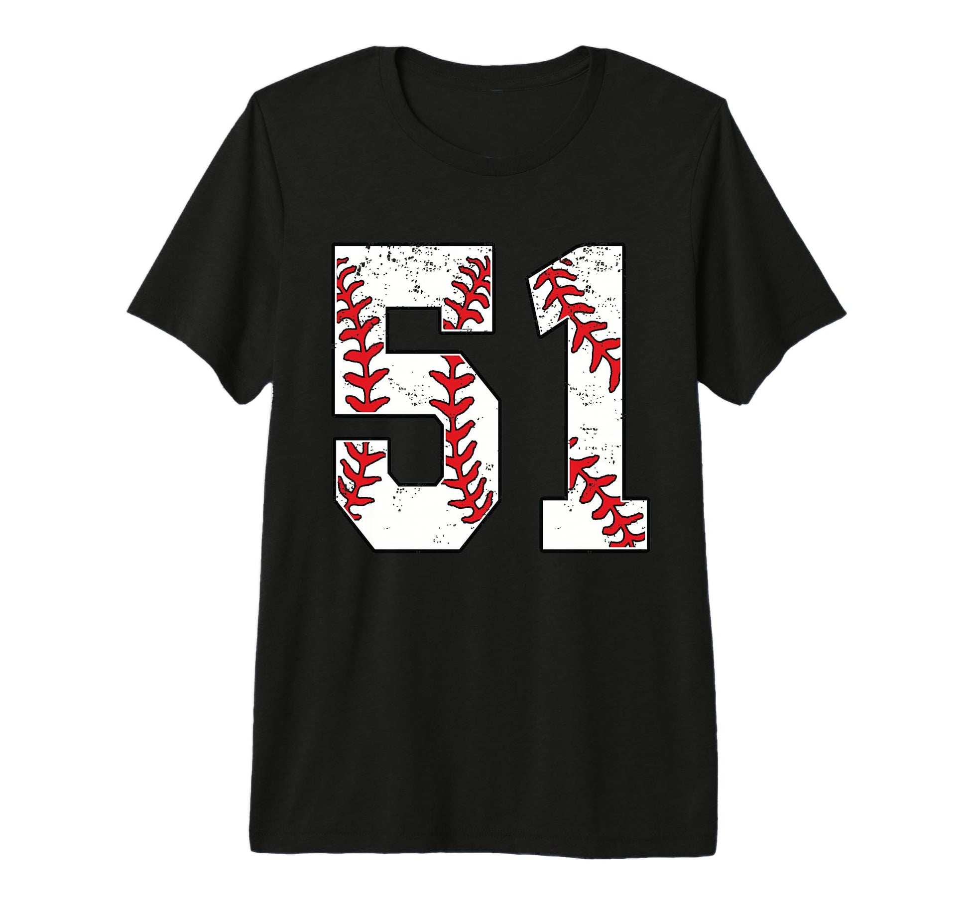 Number 51 Baseball 51 Jersey Number T-Shirt - Minimalist Print for Adults - T-Shirt, Sweatshirt, Hoodie