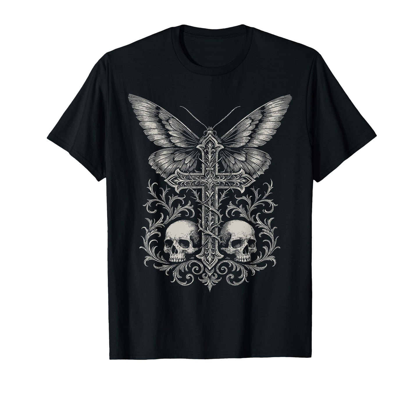 Y2K Grunge Aesthetic Alt Goth Skull T-Shirt - Trendy Graphic for Adults - T-Shirt, Sweatshirt, Hoodie
