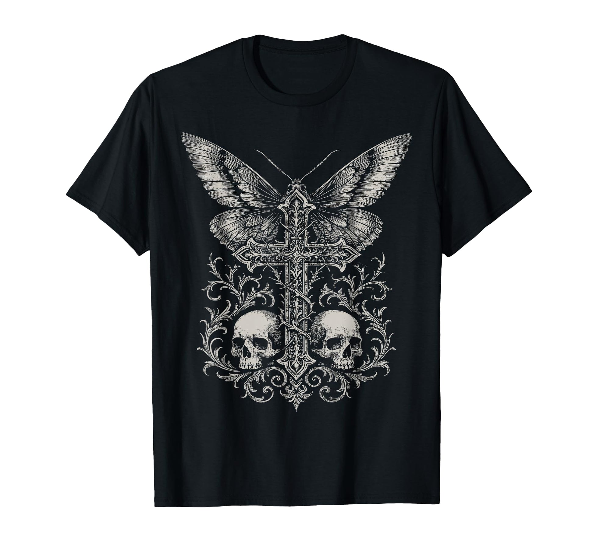 Y2K Grunge Aesthetic Alt Goth Skull T-Shirt - Trendy Graphic for Adults - T-Shirt, Sweatshirt, Hoodie