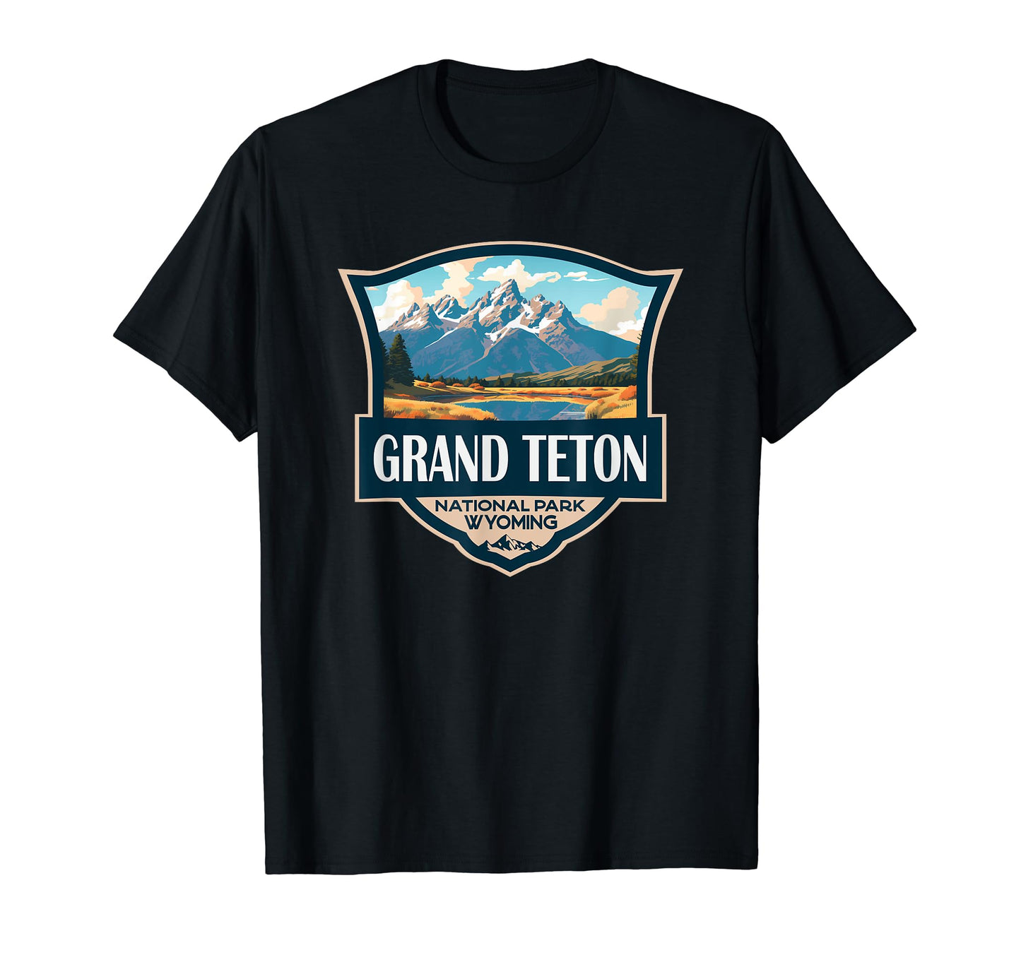 Grand Teton National Park Illustration T-Shirt - Graphic Print Men Women - T-Shirt, Sweatshirt, Hoodie