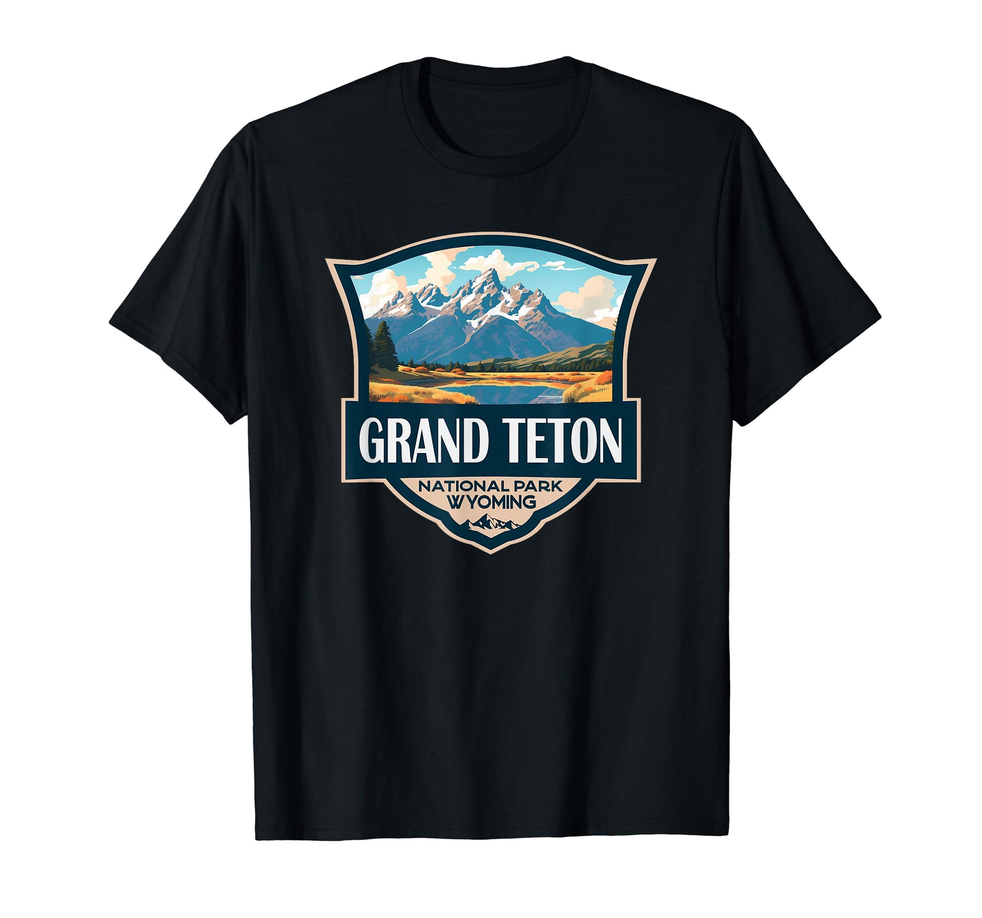 Grand Teton National Park Illustration T-Shirt - Graphic Print Men Women - T-Shirt, Sweatshirt, Hoodie