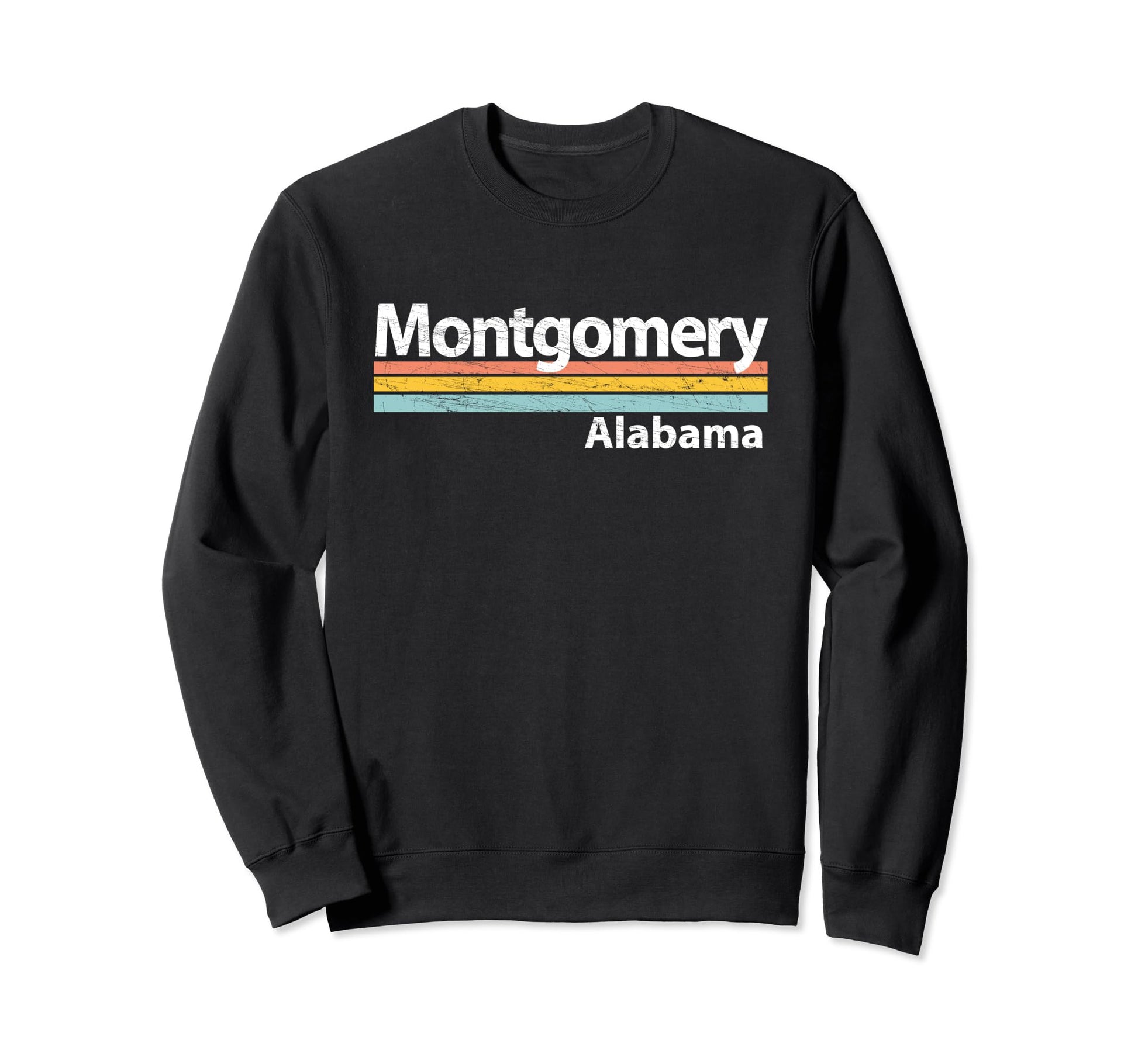 Montgomery Alabama Stripes Sweatshirt - Aesthetic Graphic for Adults - T-Shirt, Sweatshirt, Hoodie