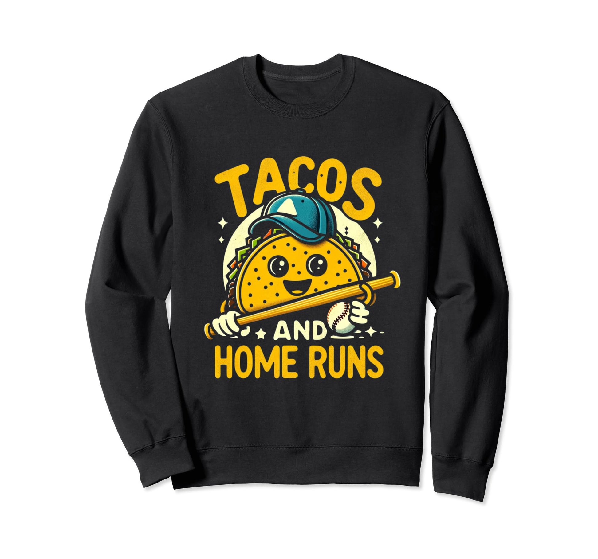Tacos And Homeruns Taco Food Sweatshirt - Casual Everyday Wear for Adults - T-Shirt, Sweatshirt, Hoodie