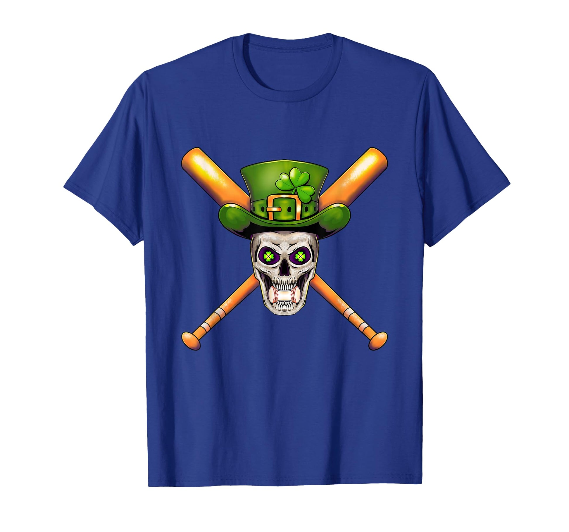 St Patricks Day Irish Skull Baseball T-Shirt - Trendy Graphic for Adults - T-Shirt, Sweatshirt, Hoodie