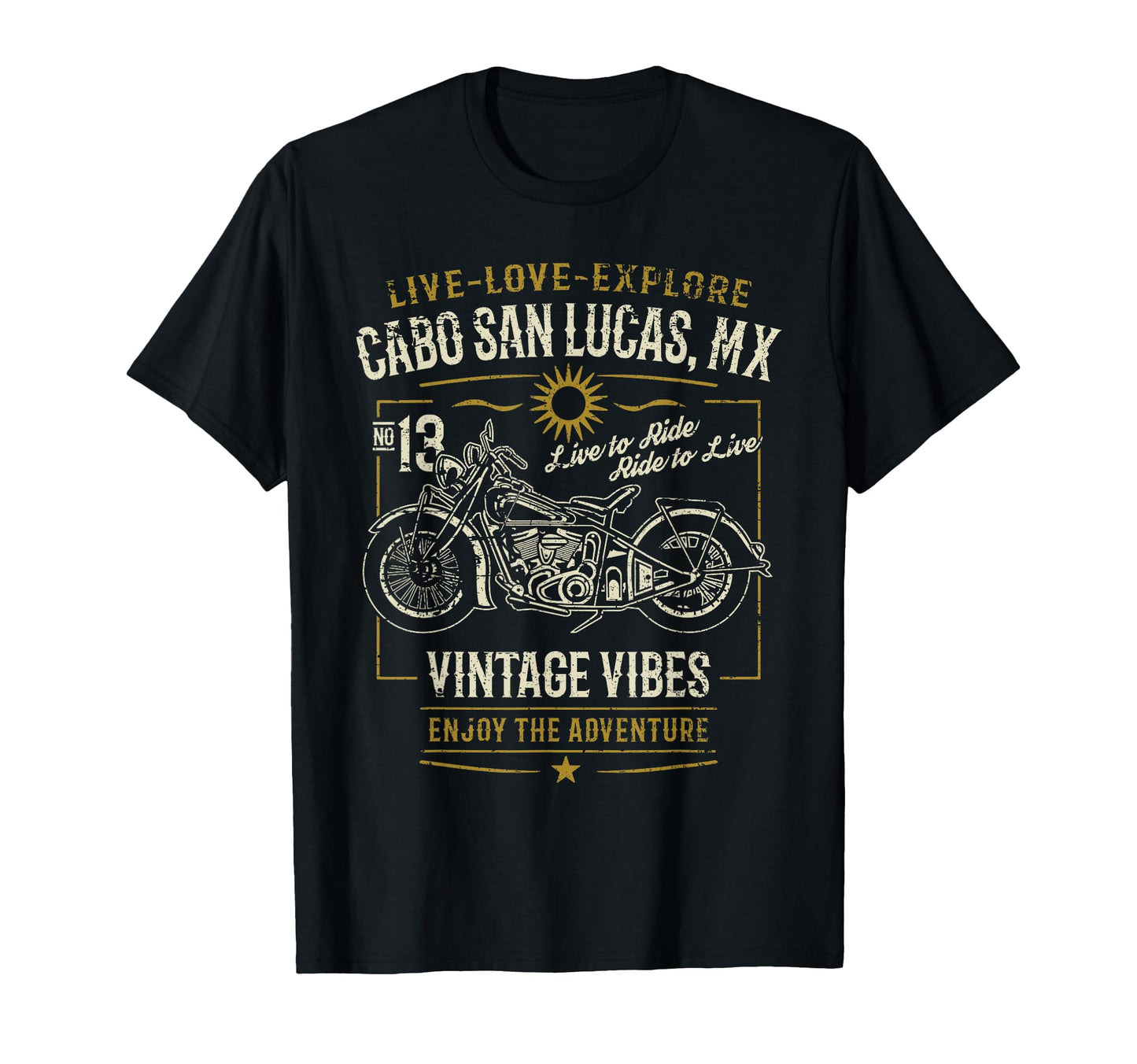 Cabo San Lucas Mx Mexico Motorcycle T-Shirt - Aesthetic Graphic Unisex - T-Shirt, Sweatshirt, Hoodie