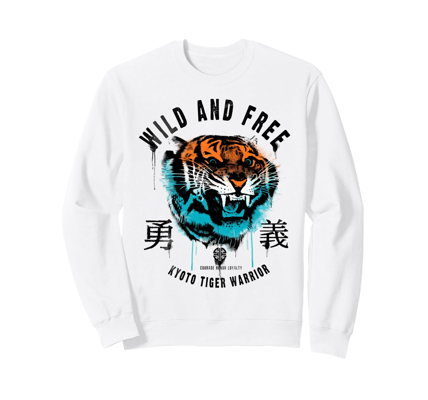Fierce Tiger Head Japanese Y2K Sweatshirt - Trendy Graphic for Adults - T-Shirt, Sweatshirt, Hoodie
