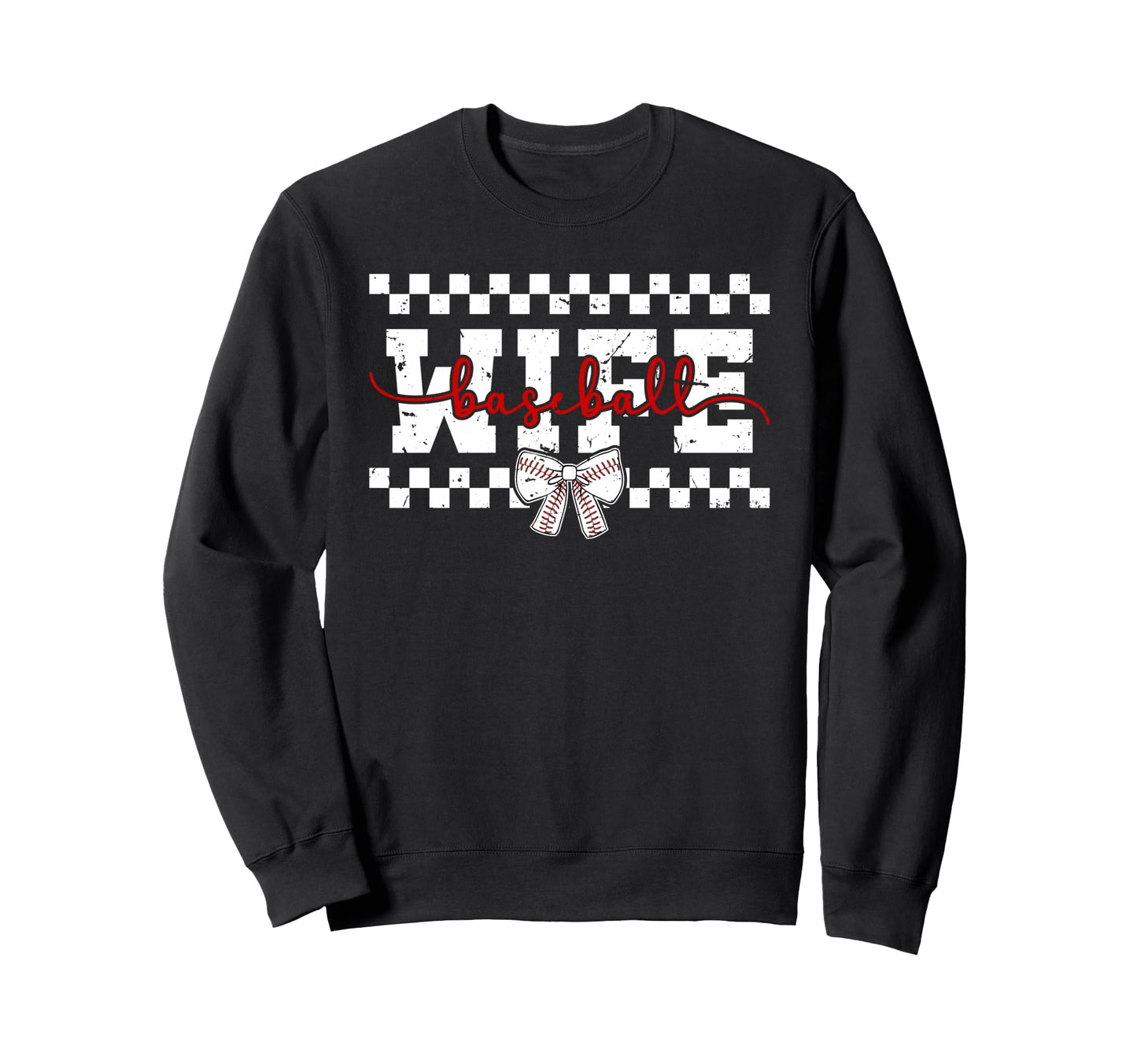 Baseball Wife Coquette Wife Sweatshirt - Casual Everyday Wear Unisex - T-Shirt, Sweatshirt, Hoodie