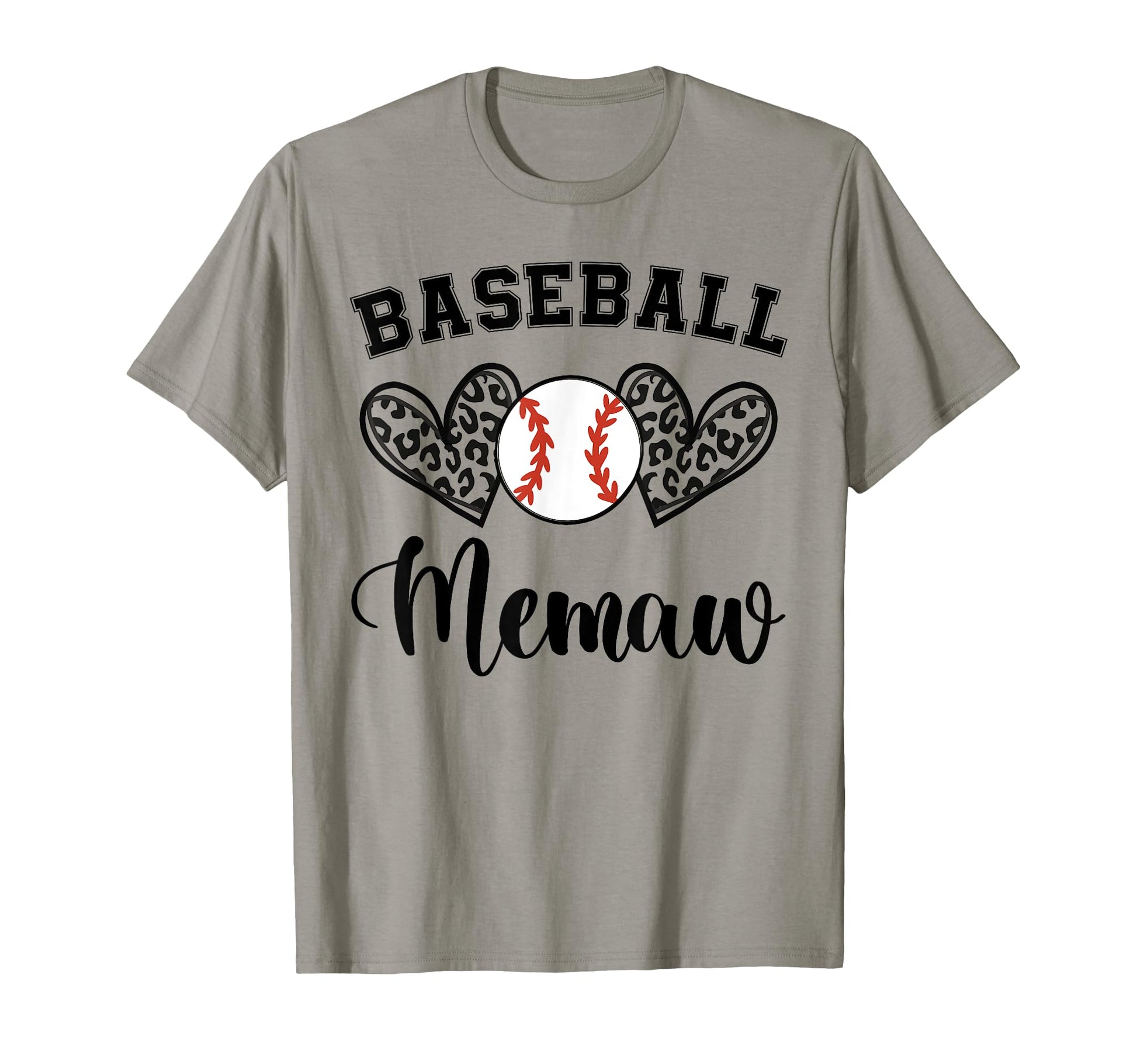 Baseball Memaw Leopard Funny T-Shirt - Casual Everyday Wear Men Women - T-Shirt, Sweatshirt, Hoodie