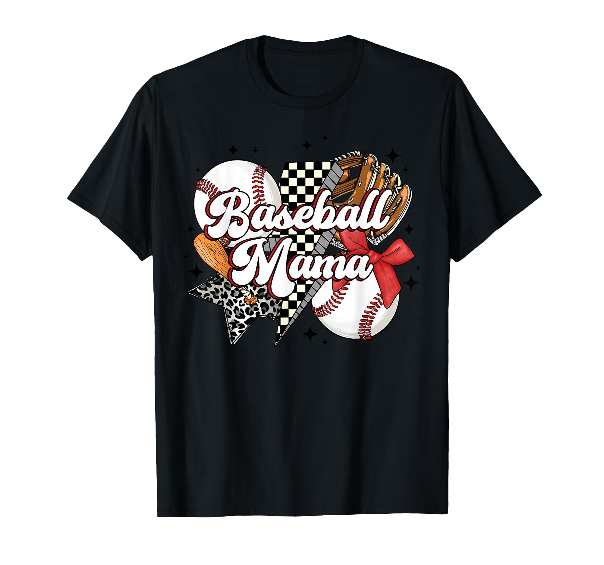 Leopard Baseball Sports Mom Softball T-Shirt - Minimalist Print Men Women - T-Shirt, Sweatshirt, Hoodie