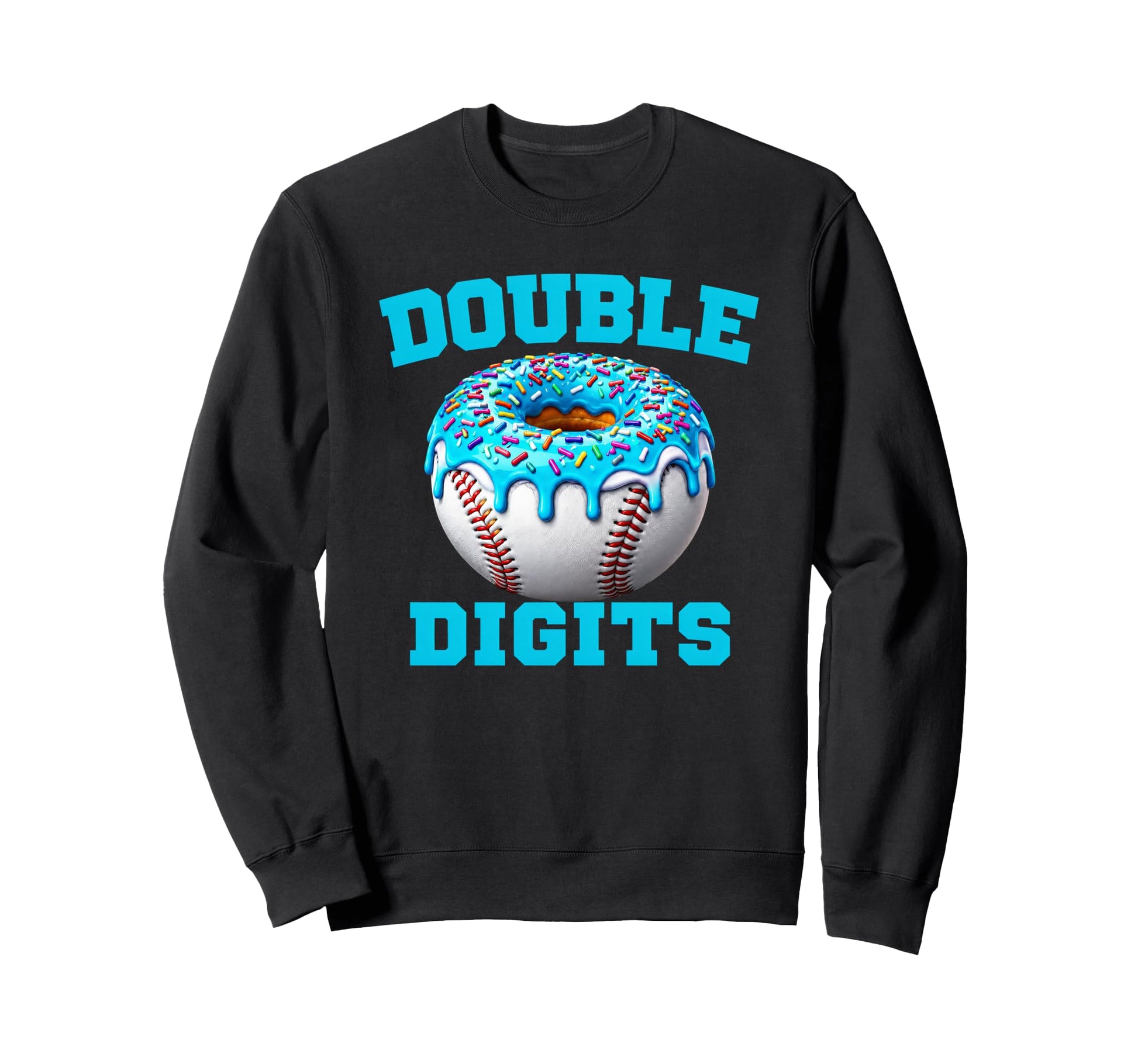 Double Digits Funny Baseball Sweatshirt - Unique Graphic Men Women - T-Shirt, Sweatshirt, Hoodie