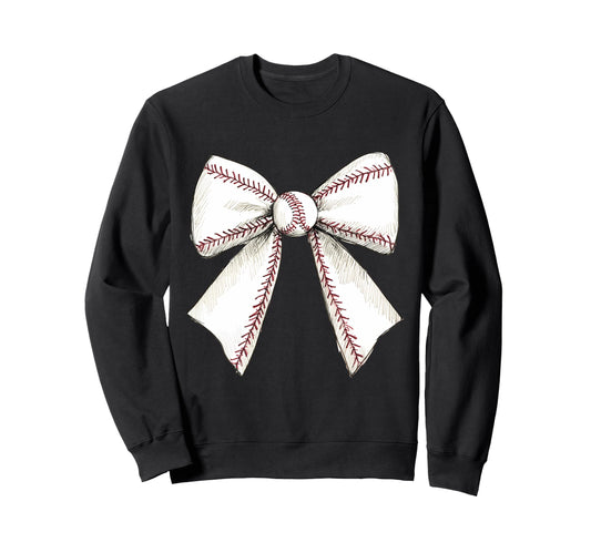 Baseball Coquette Bow Baseball Sweatshirt - Streetwear Style for Adults - T-Shirt, Sweatshirt, Hoodie