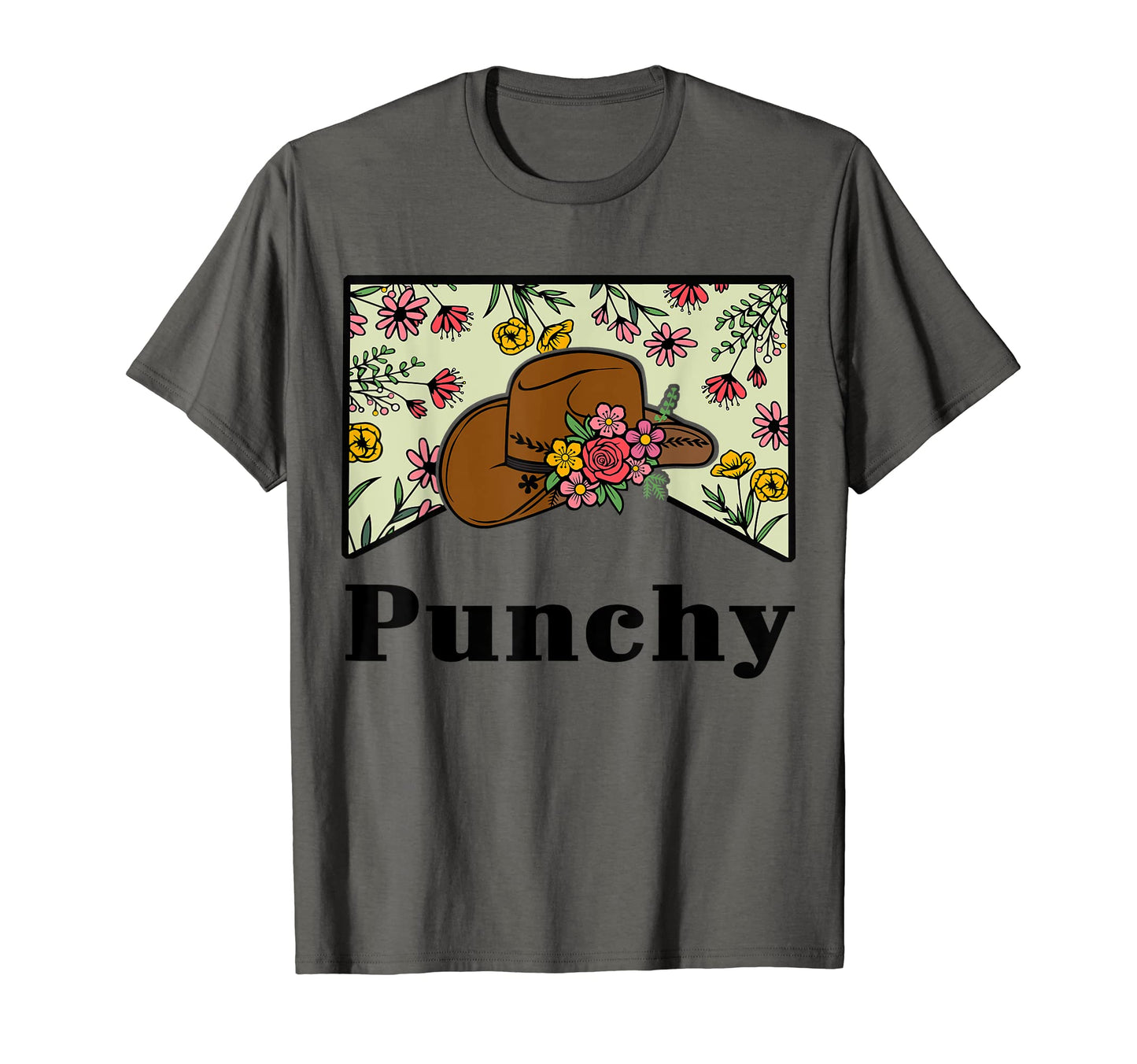 Punchy Cowgirl Cowboy Western Cowhide T-Shirt - Graphic Print Unisex - T-Shirt, Sweatshirt, Hoodie