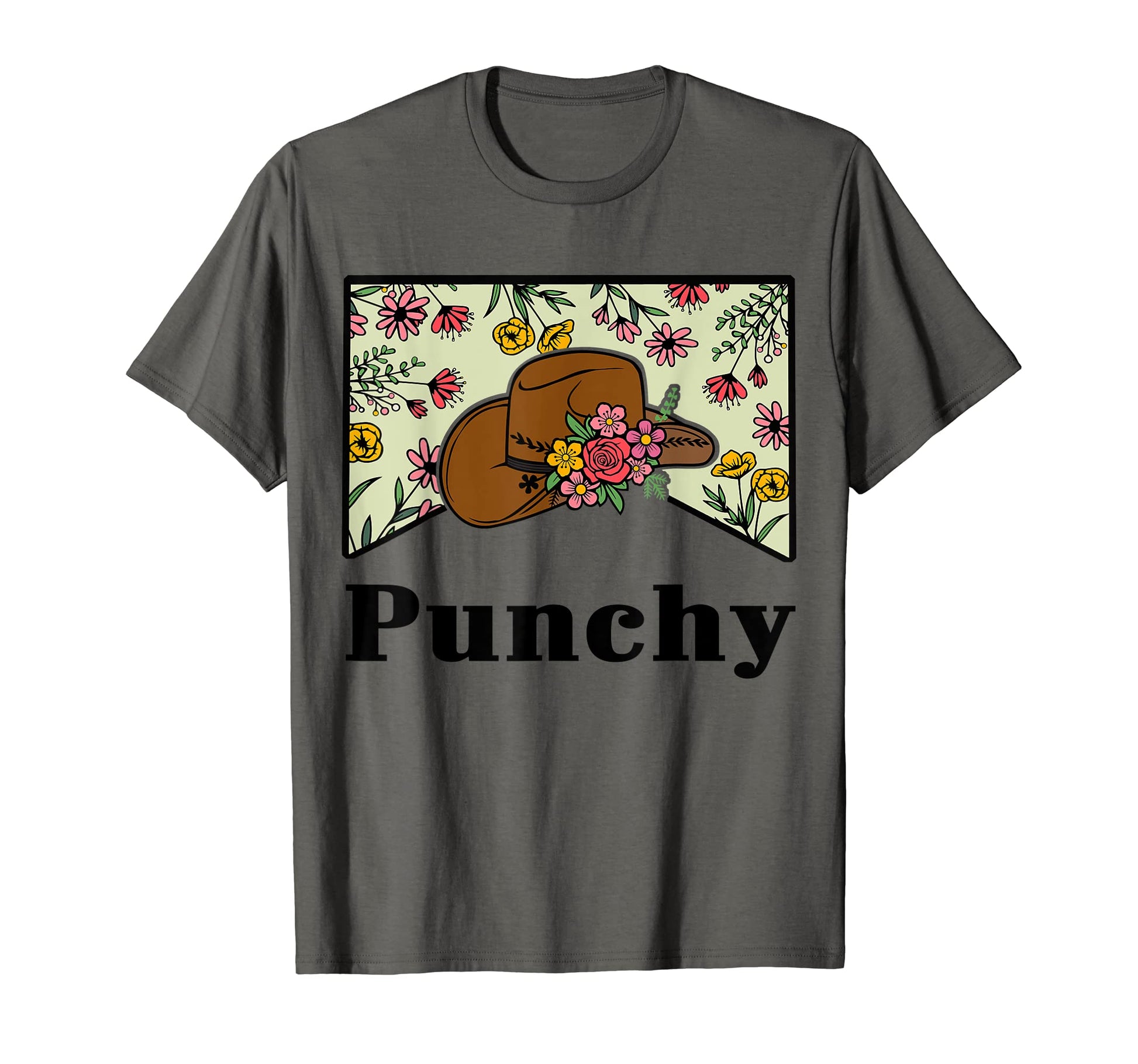 Punchy Cowgirl Cowboy Western Cowhide T-Shirt - Graphic Print Unisex - T-Shirt, Sweatshirt, Hoodie