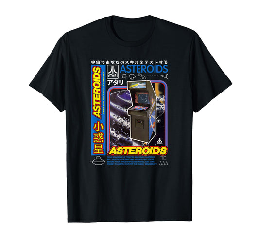 Atari Asteroids Arcade Kanji Video Game T-Shirt - Fun Novelty Design Unisex - T-Shirt, Sweatshirt, Hoodie