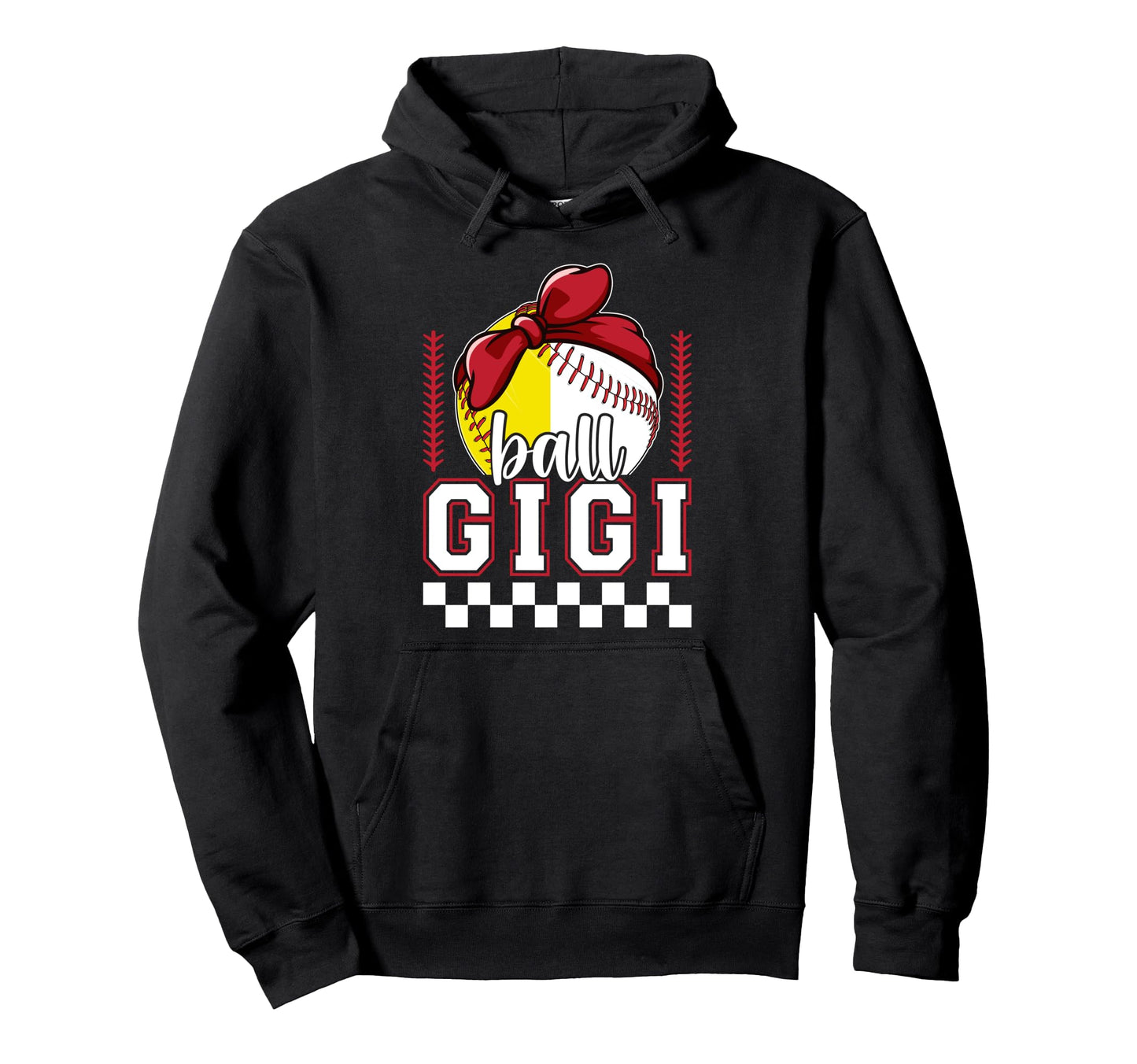 Ball Gigi Grandma Coquette Baseball Hoodie - Aesthetic Graphic Unisex - T-Shirt, Sweatshirt, Hoodie