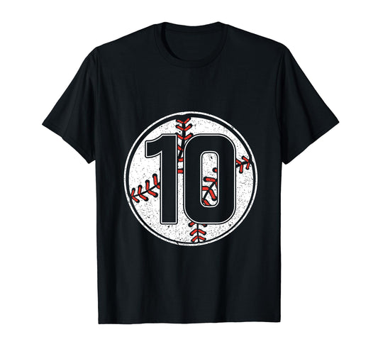 Baseball Birthday 10Th Birthday Party T-Shirt - Unique Graphic for Adults - T-Shirt, Sweatshirt, Hoodie