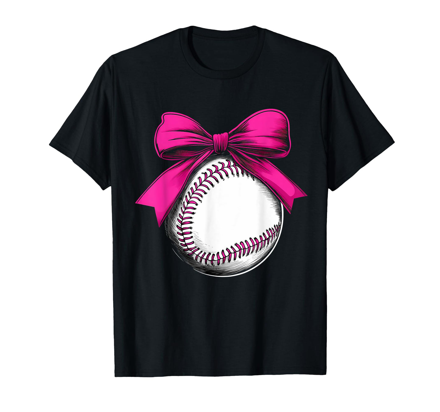 Baseball Coquette Bow Baseball Mom T-Shirt - Graphic Print Unisex - T-Shirt, Sweatshirt, Hoodie