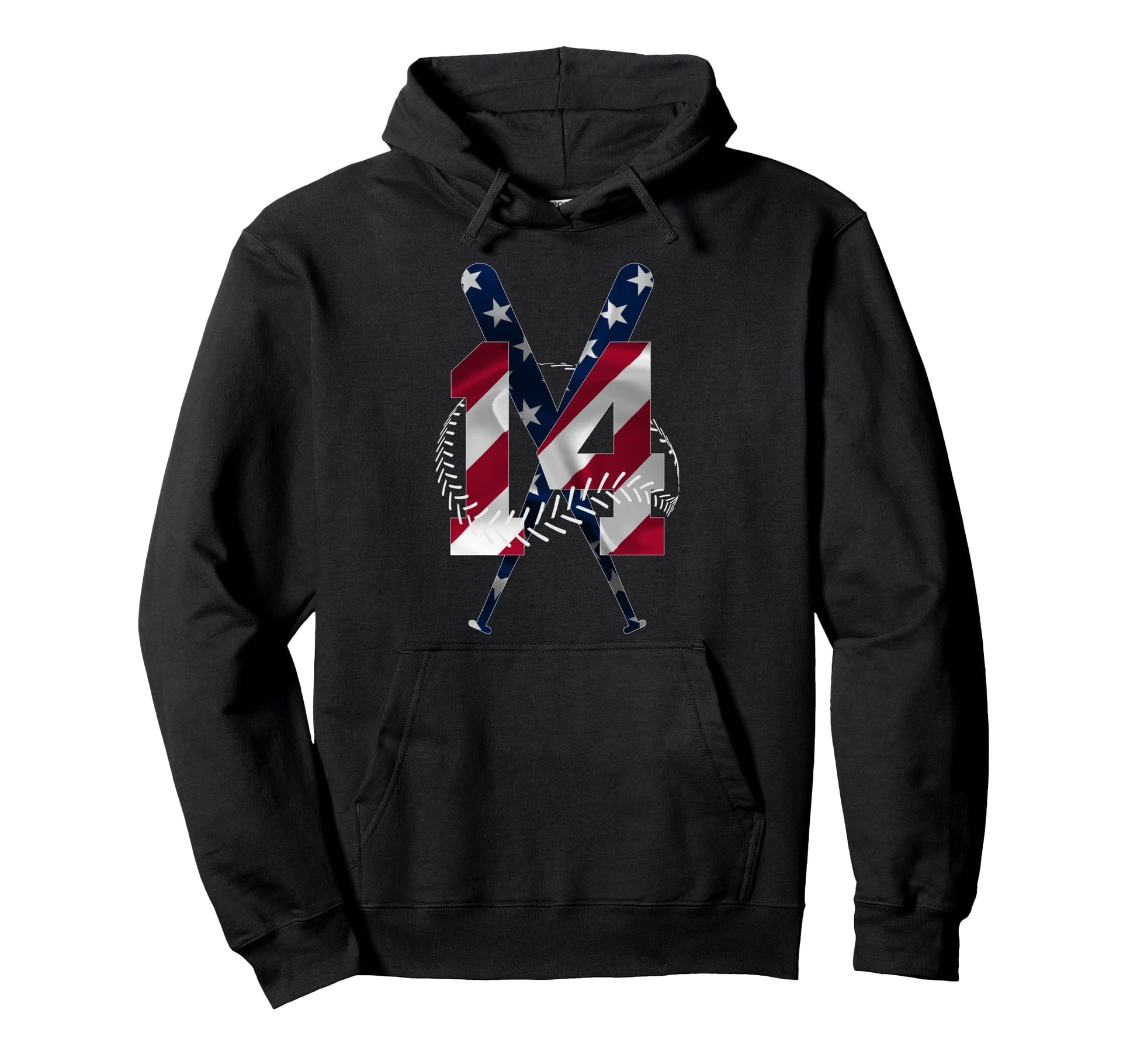 Number 14 Years Baseball 14Th Hoodie - Fun Novelty Design Men Women - T-Shirt, Sweatshirt, Hoodie