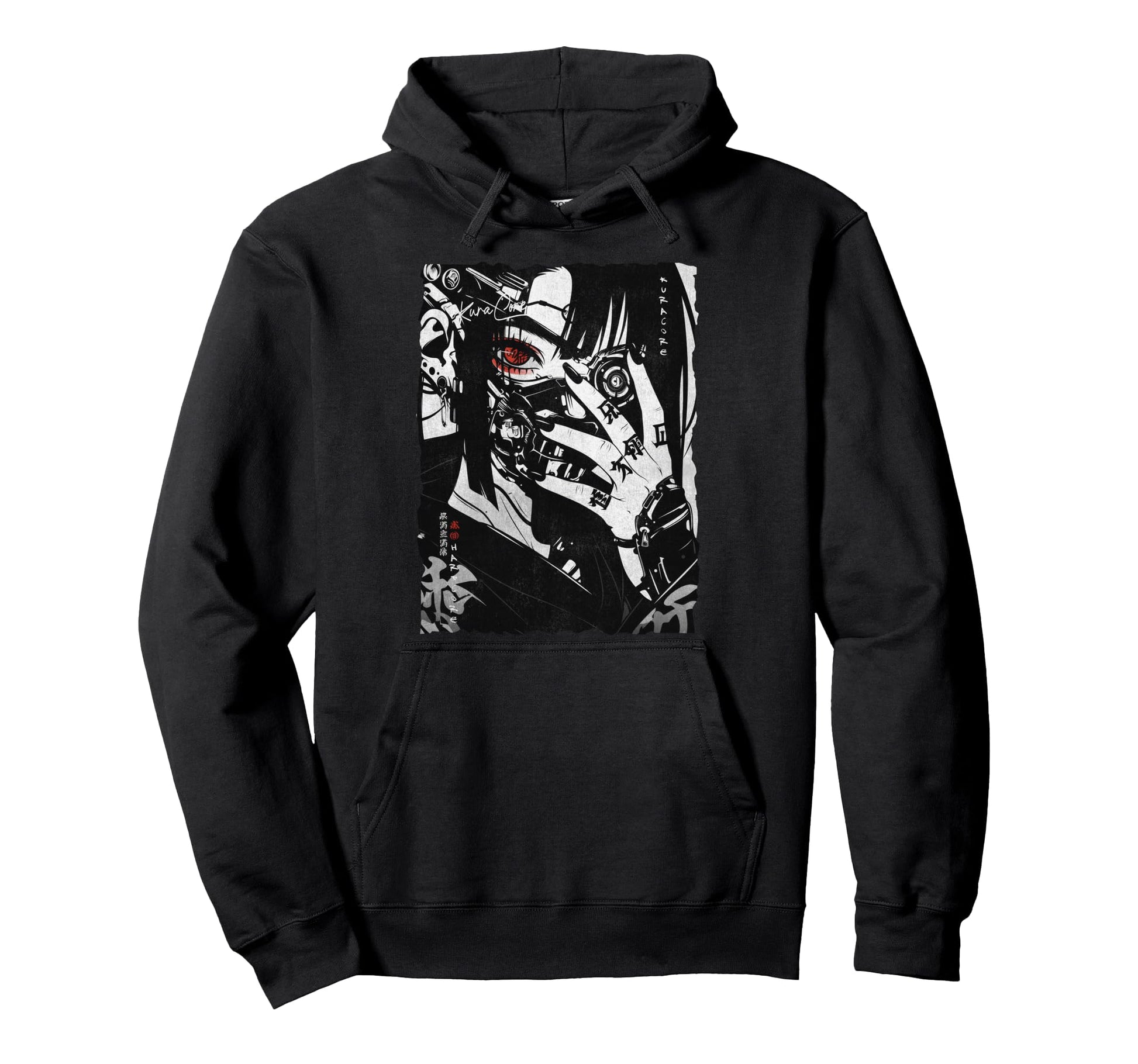 Japanese Streetwear Cyberpunk Y2K Hoodie - Custom Art Print Unisex - T-Shirt, Sweatshirt, Hoodie