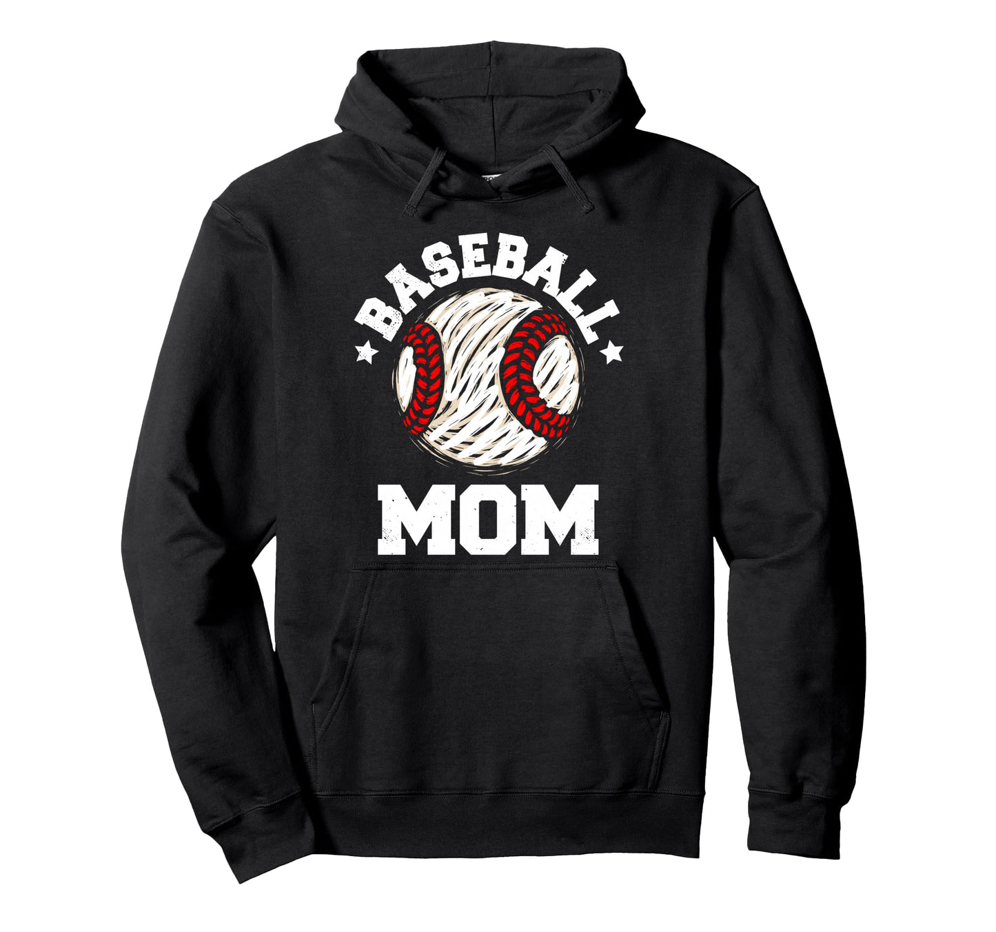 Baseball Mom Distressed Funny Baseball Hoodie - Aesthetic Graphic Unisex - T-Shirt, Sweatshirt, Hoodie