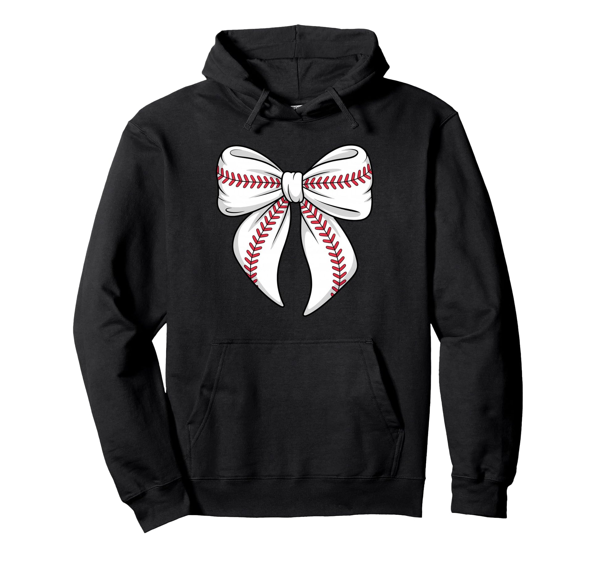 Baseball Coquette Bow Mom Mama Hoodie - Novelty Apparel Men Women - T-Shirt, Sweatshirt, Hoodie