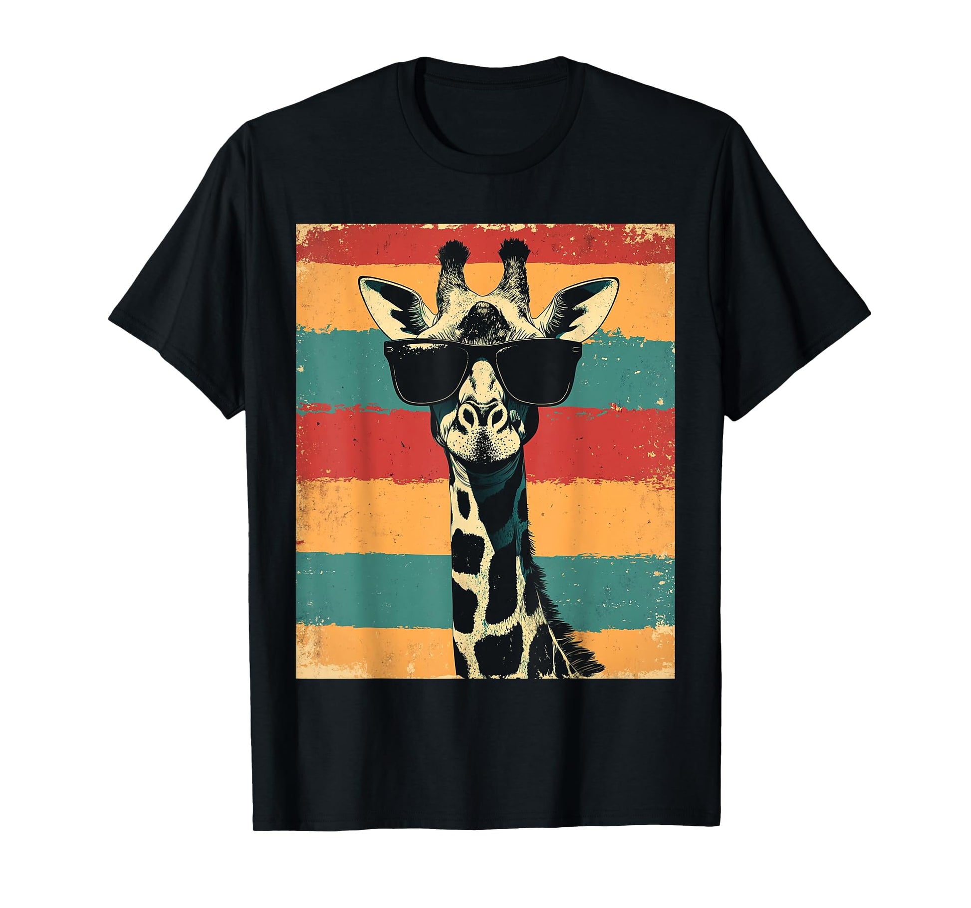 Giraffe Sunglasses Stripes T-Shirt - Casual Everyday Wear Unisex - T-Shirt, Sweatshirt, Hoodie