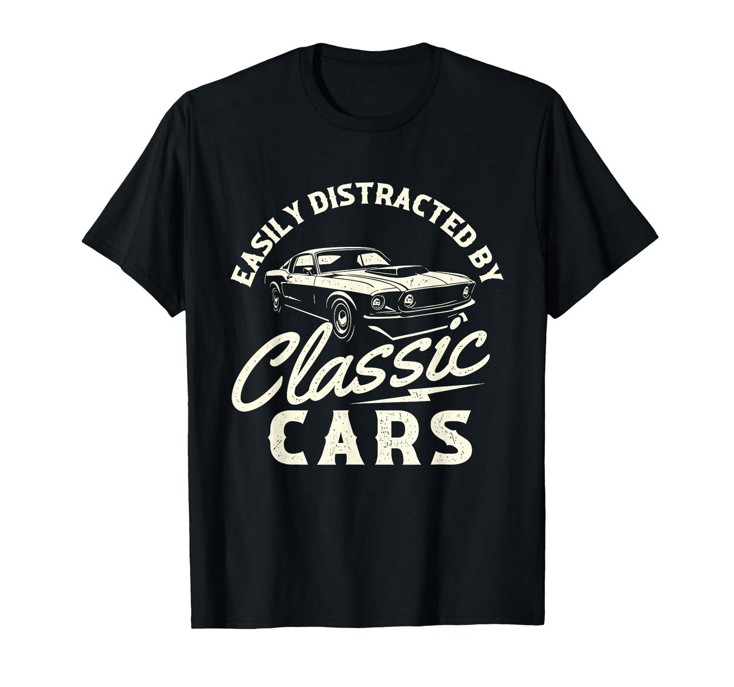 Easily Distracted Cars Racing Muscle T-Shirt - Minimalist Print for Adults - T-Shirt, Sweatshirt, Hoodie