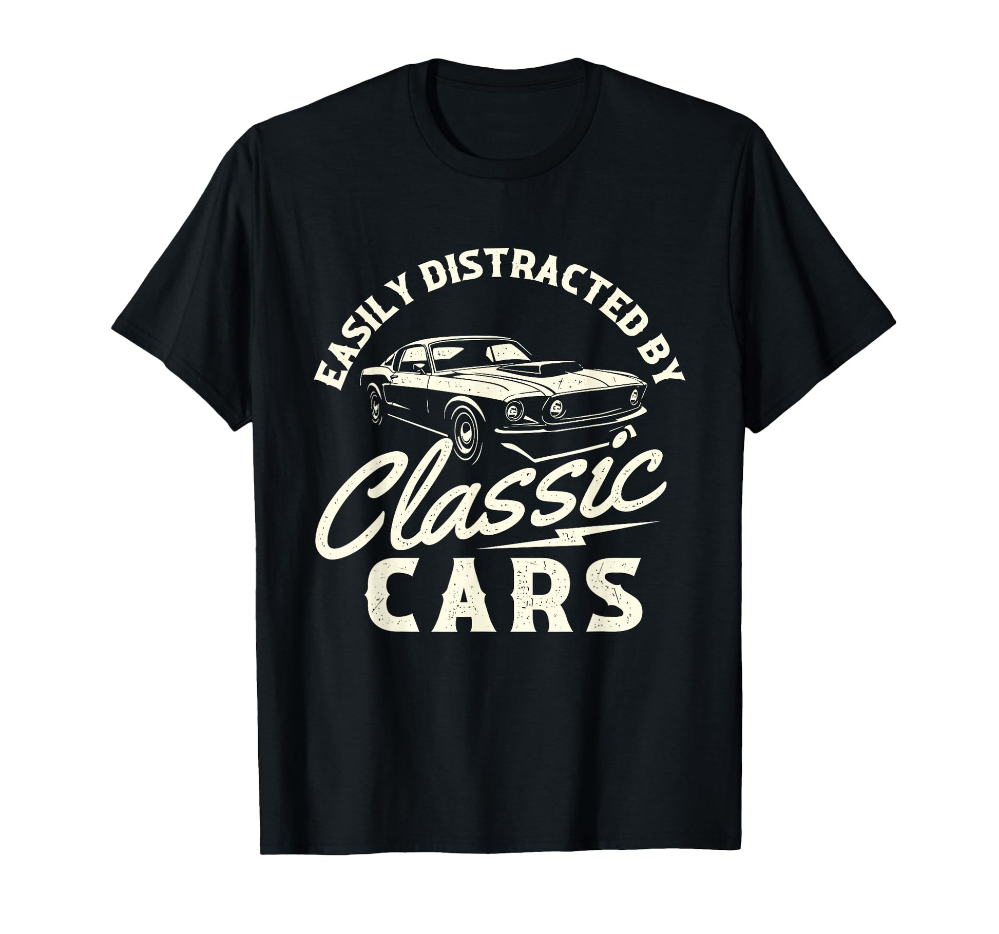Easily Distracted Cars Racing Muscle T-Shirt - Minimalist Print for Adults - T-Shirt, Sweatshirt, Hoodie