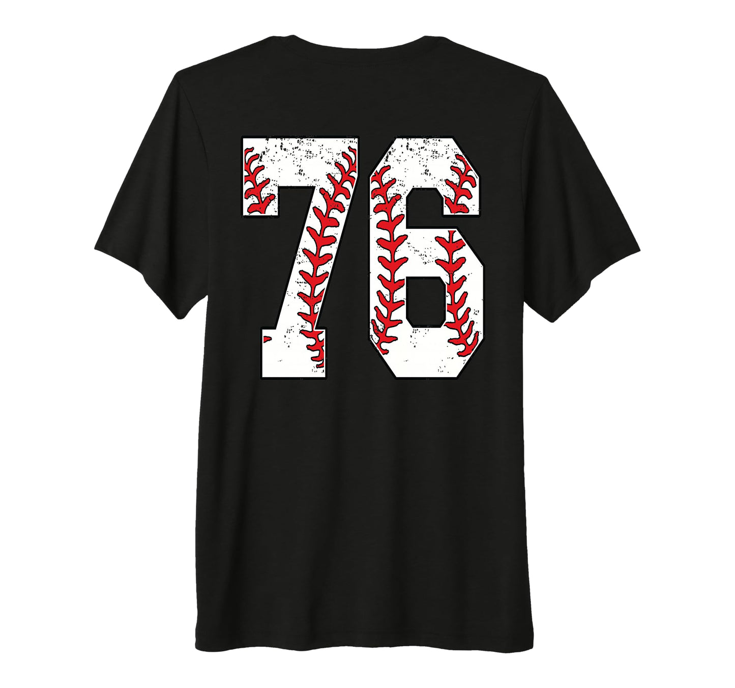 Number 76 Baseball Jersey Number T-Shirt - Casual Everyday Wear for Adults - T-Shirt, Sweatshirt, Hoodie