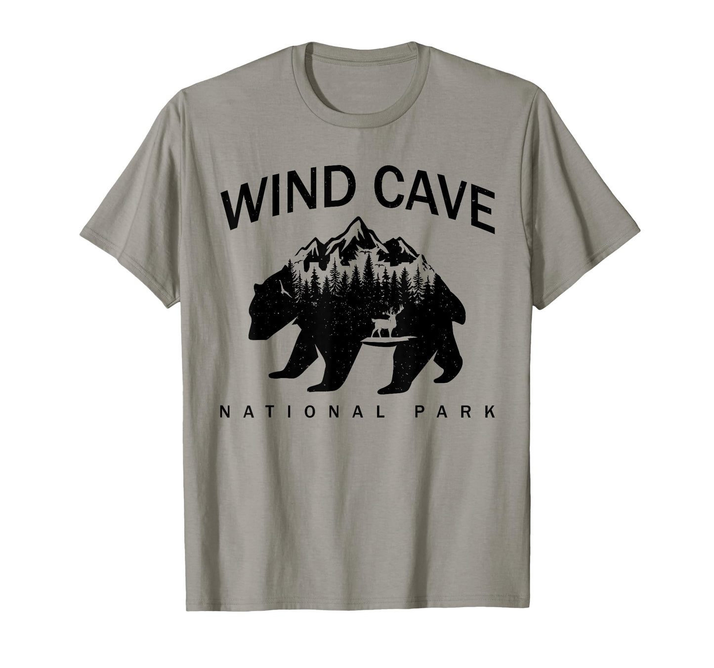Wind Cave National Park Bear Souvenir T-Shirt - Custom Art Print for Adults - T-Shirt, Sweatshirt, Hoodie